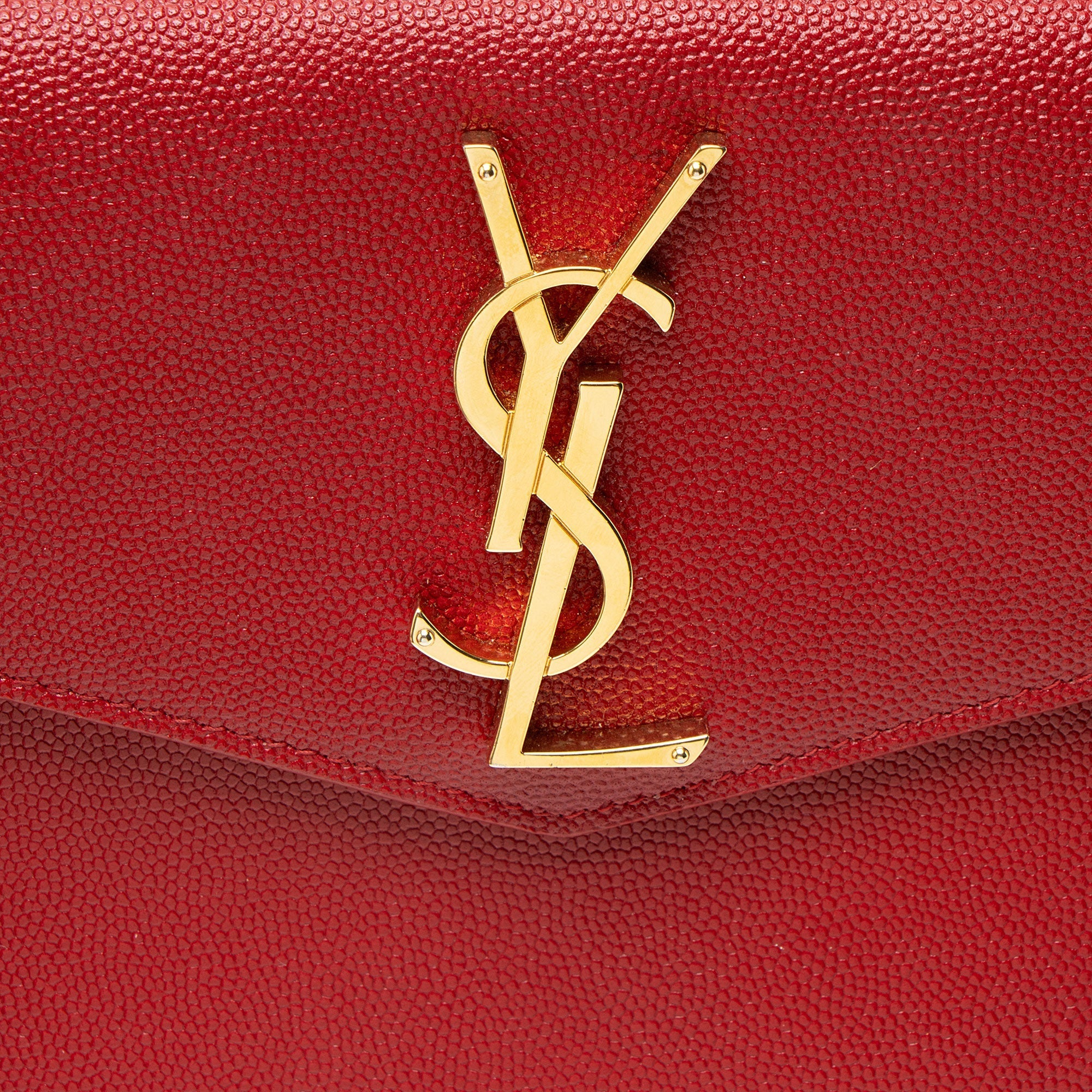Saint Laurent Grain de Poudre Monogram Uptown Envelope Clutch