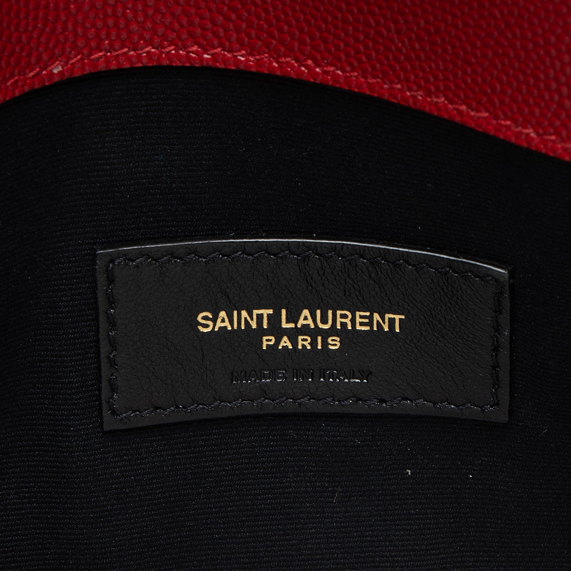 Saint Laurent Grain de Poudre Monogram Uptown Envelope Clutch