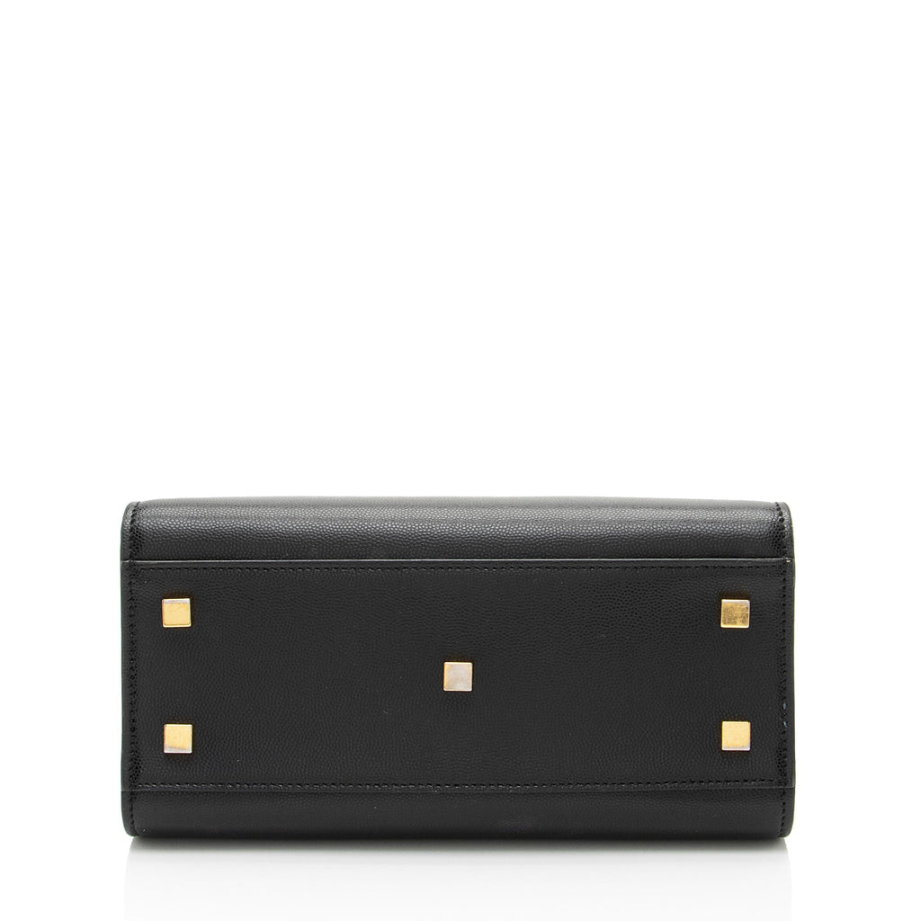 Saint Laurent Grain de Poudre Monogram Uptown Small Tote