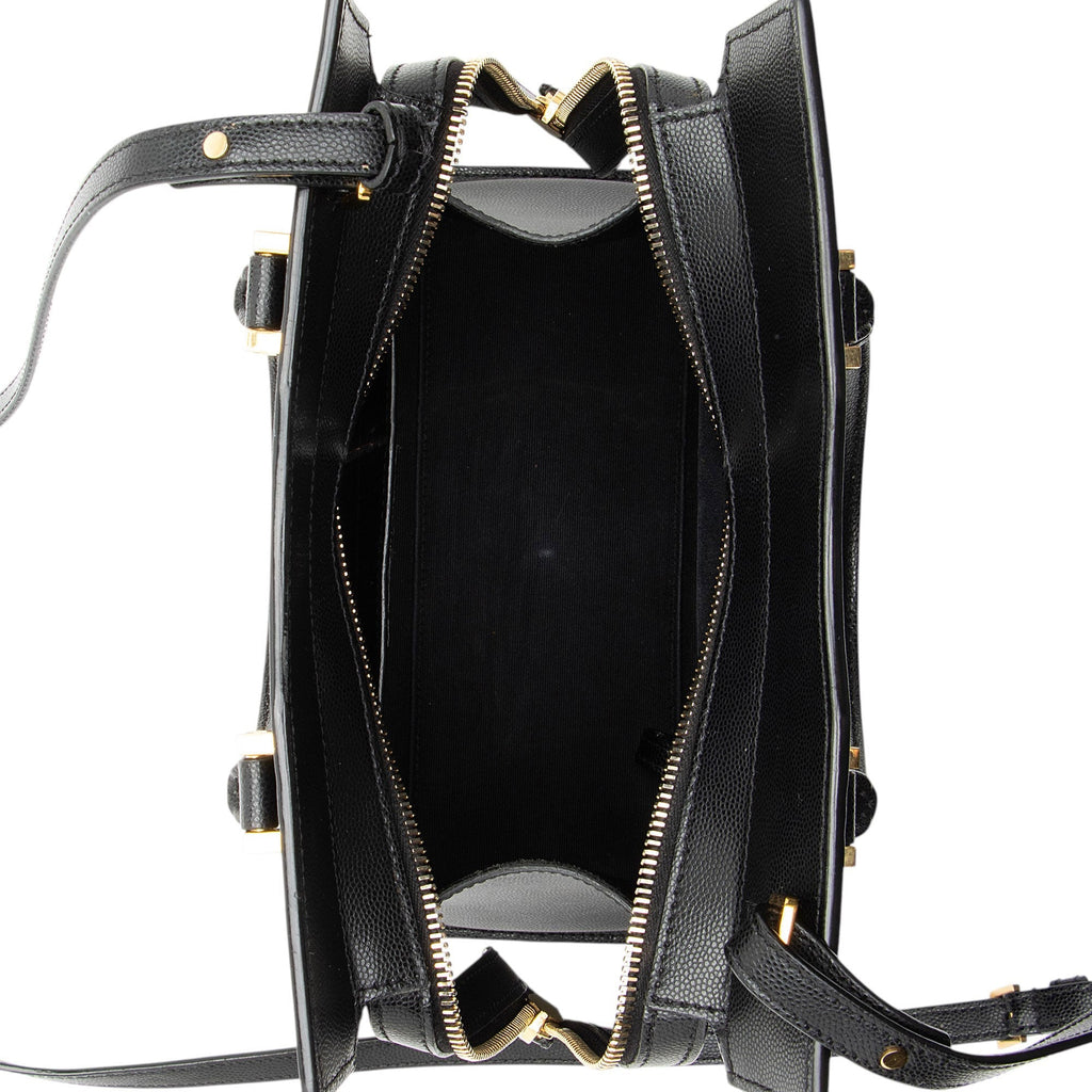 Saint Laurent Grain de Poudre Monogram Uptown Small Tote