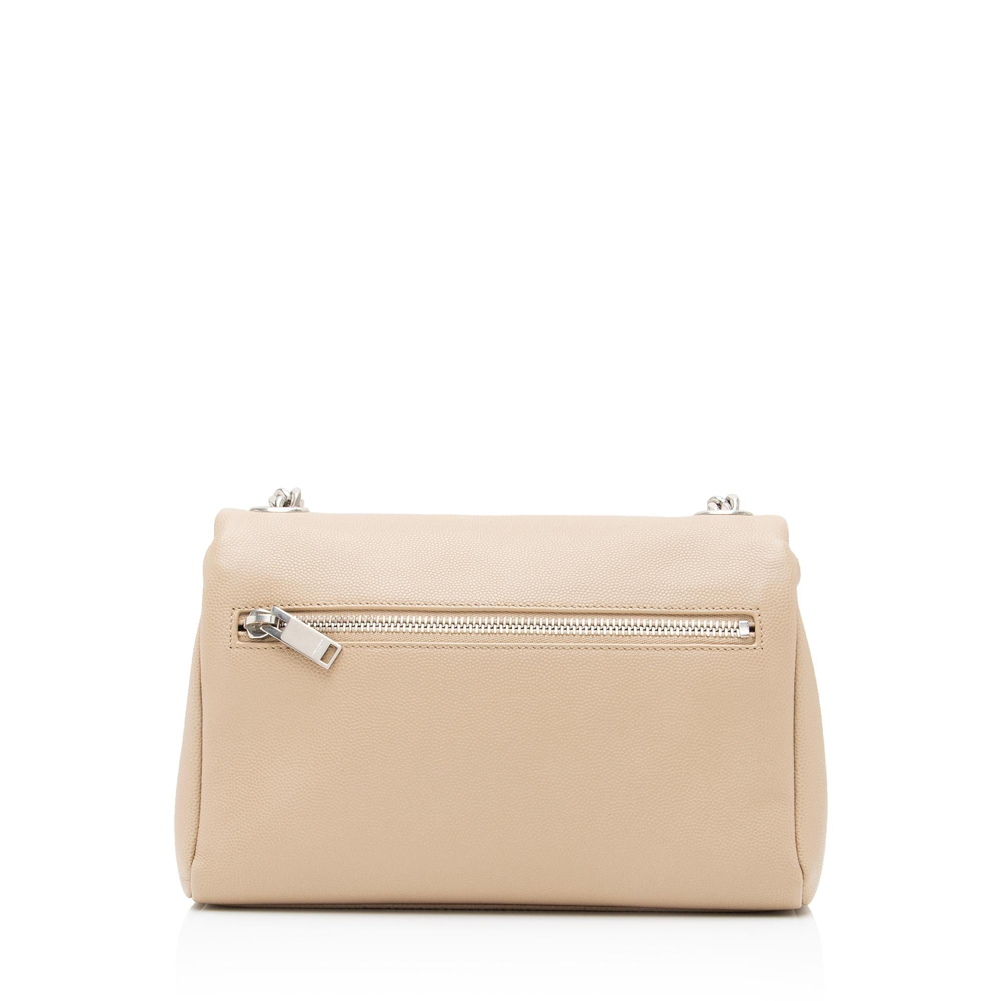 Saint Laurent Grain de Poudre Monogram West Hollywood Small Flap Bag (SHF-syqOc2)