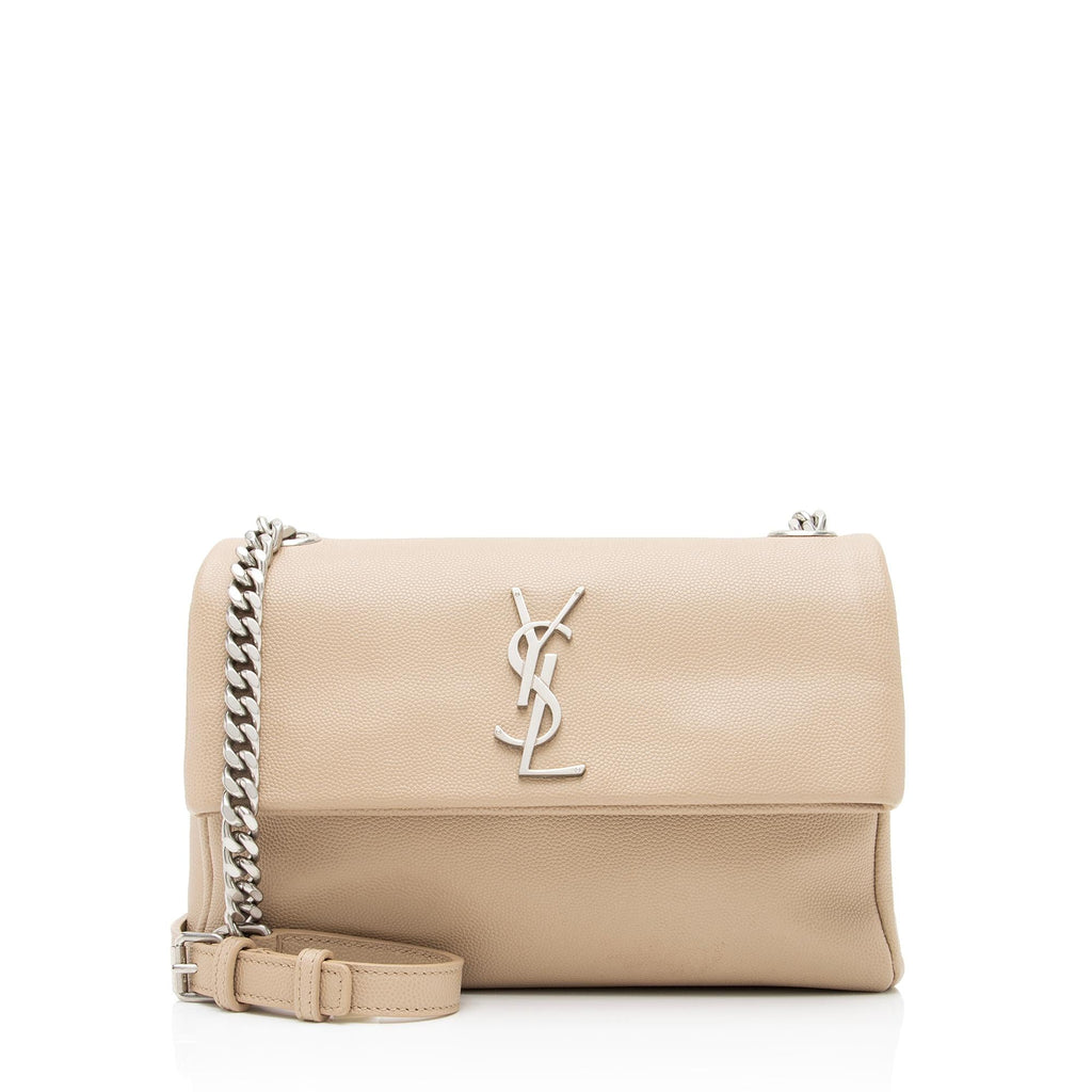 Saint Laurent Grain de Poudre Monogram West Hollywood Small Flap Bag (SHF-syqOc2)