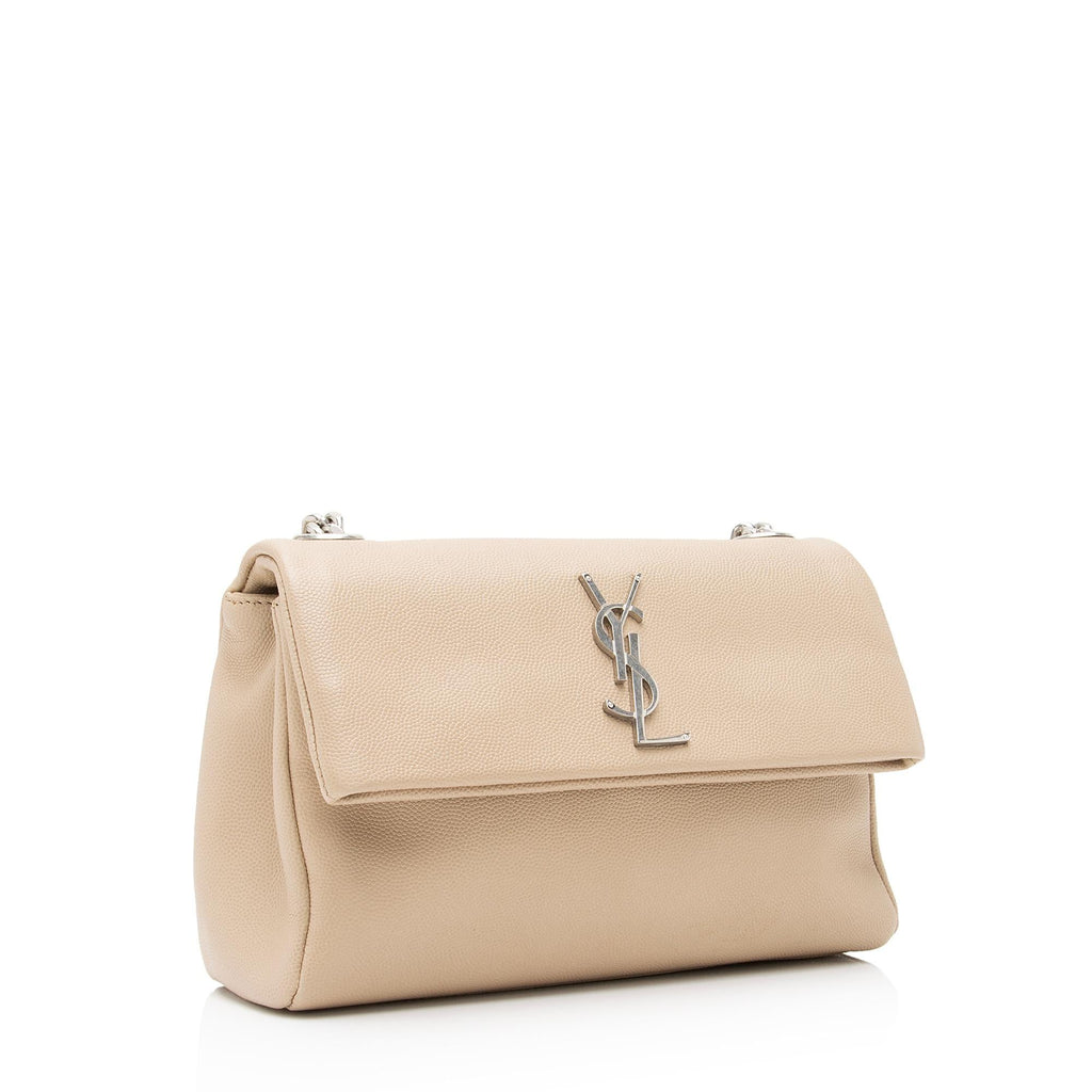 Saint Laurent Grain de Poudre Monogram West Hollywood Small Flap Bag (SHF-syqOc2)