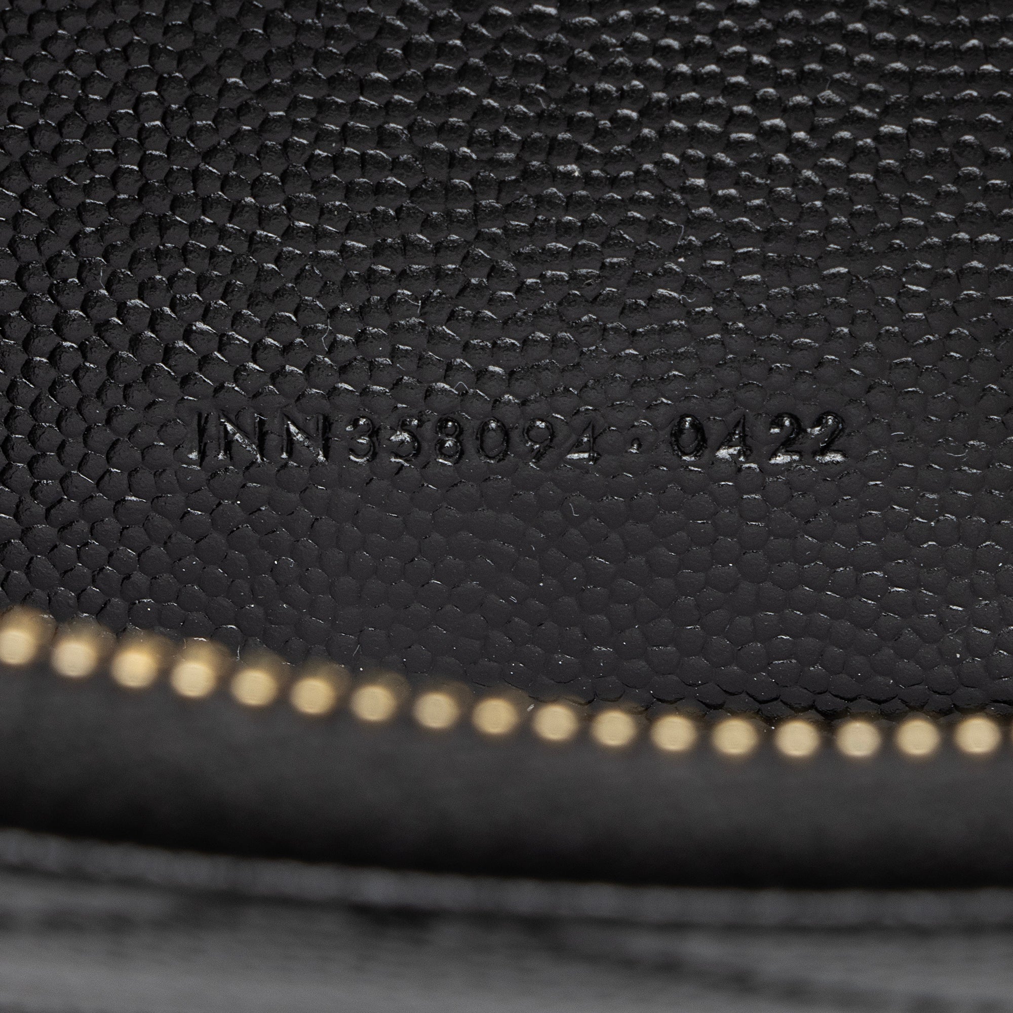 Saint Laurent Grain de Poudre Monogram Zip Around Wallet (SHF-23412)