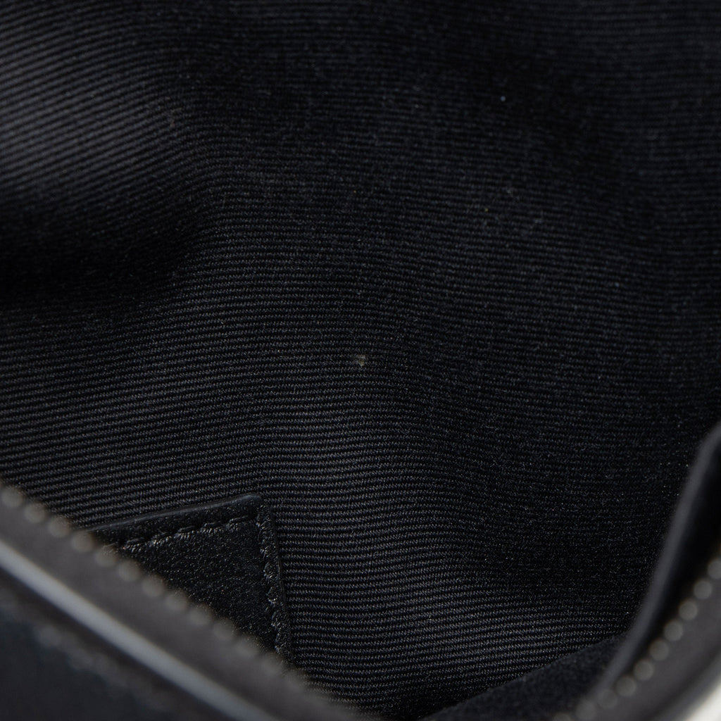 Saint Laurent Grain de Poudre Polka Dots Monogram Bill Pouch