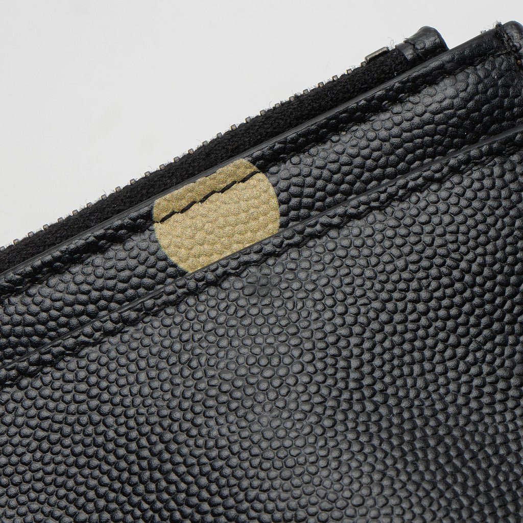 Saint Laurent Grain de Poudre Polka Dots Monogram Bill Pouch