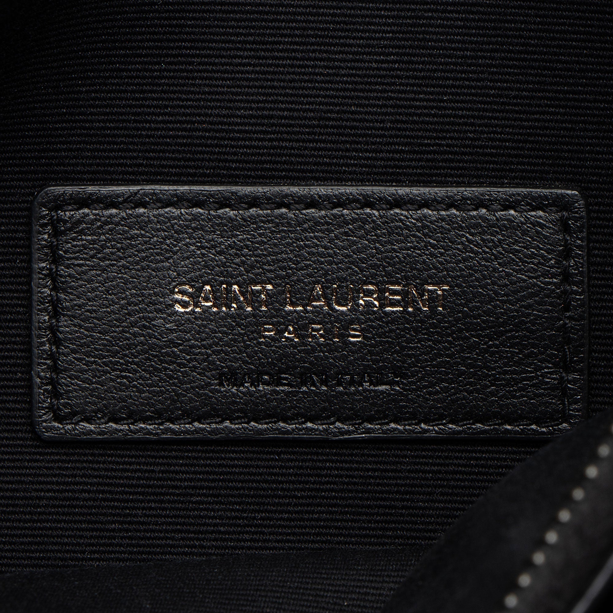 Saint Laurent Grain de Poudre Polka Dots Monogram Bill Pouch