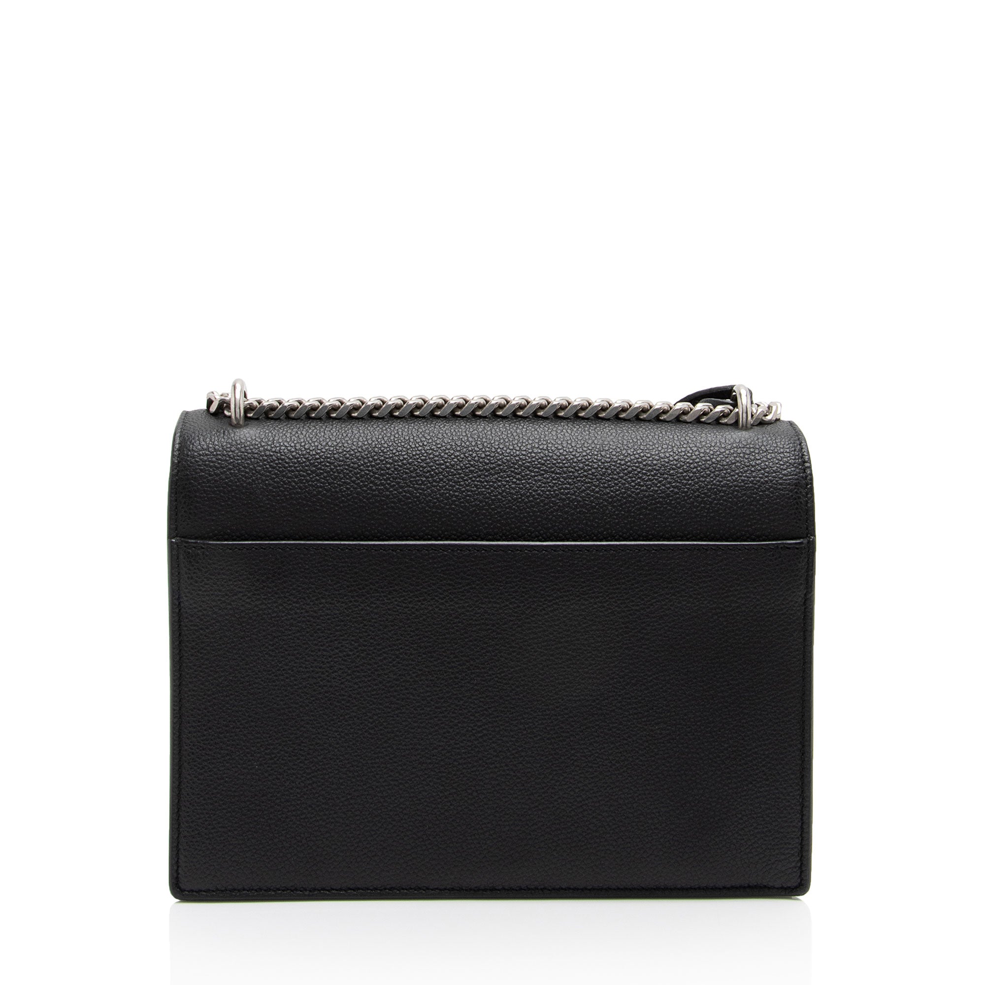 Saint Laurent Grained Calfskin Monogram Sunset Medium Shoulder Bag (SHF-NWQ0FK)