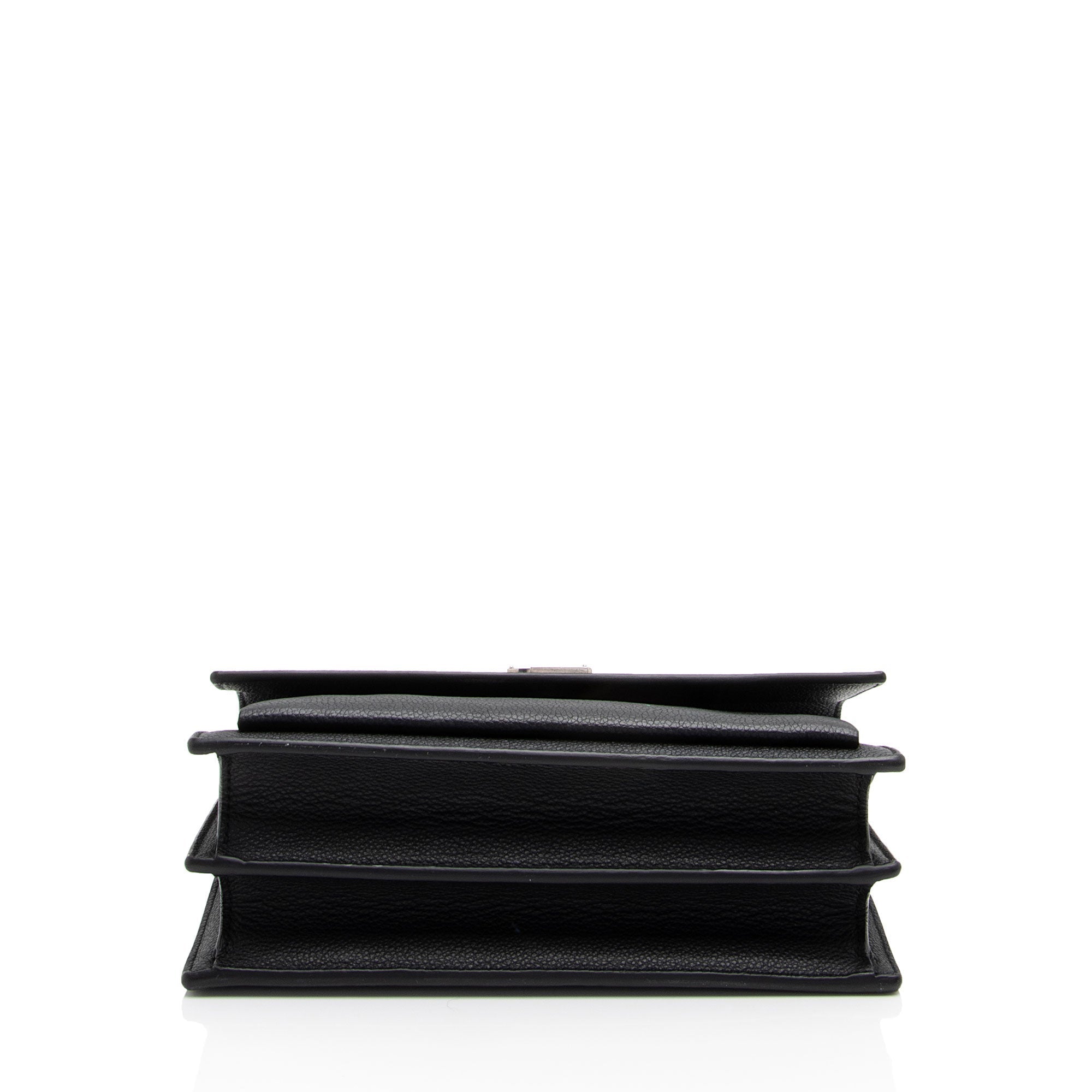 Saint Laurent Grained Calfskin Monogram Sunset Medium Shoulder Bag (SHF-NWQ0FK)