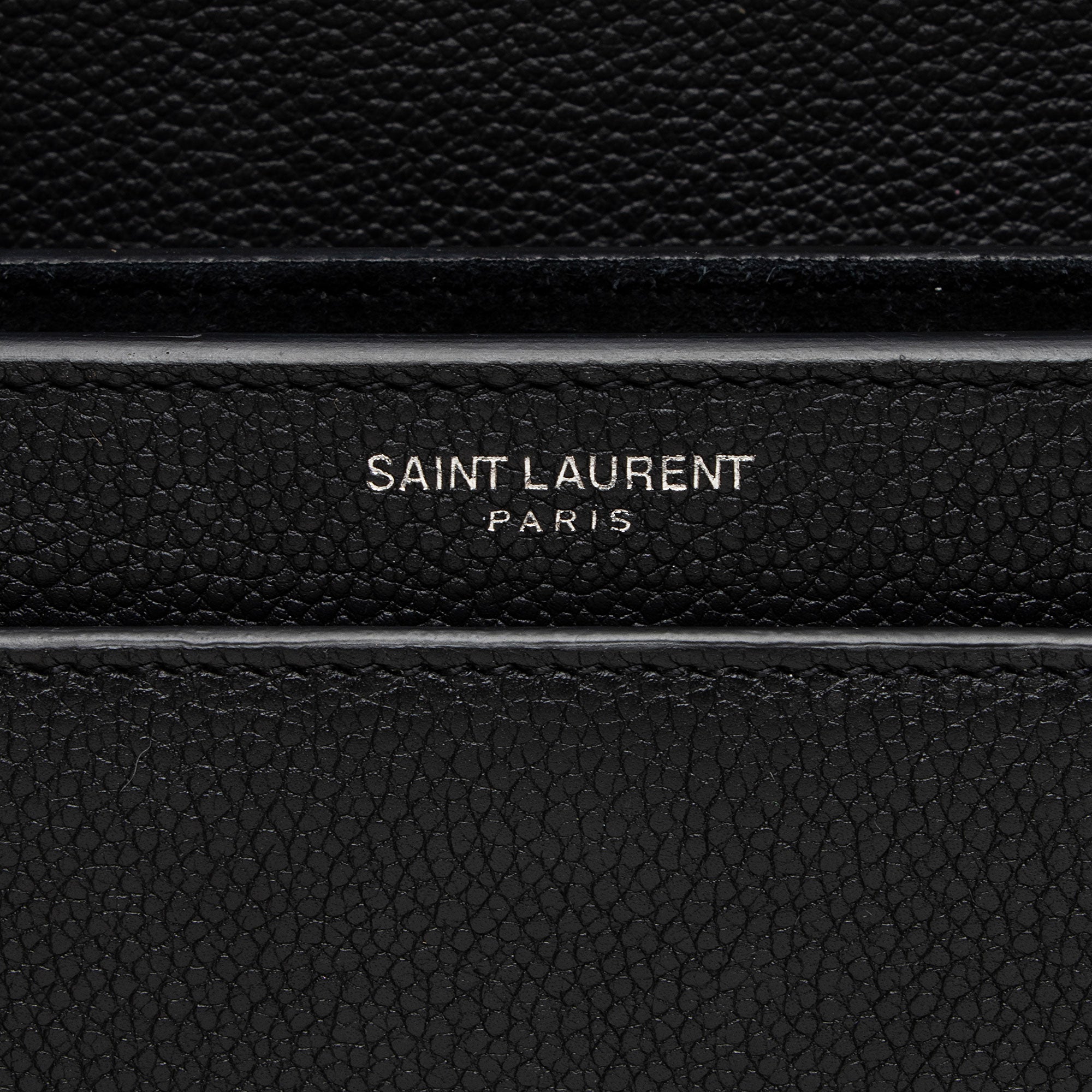 Saint Laurent Grained Calfskin Monogram Sunset Medium Shoulder Bag (SHF-NWQ0FK)