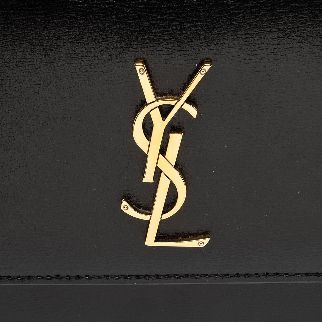 Saint Laurent Grained Calfskin Monogram Sunset Medium Shoulder Bag (SHF-8Ji2ue)
