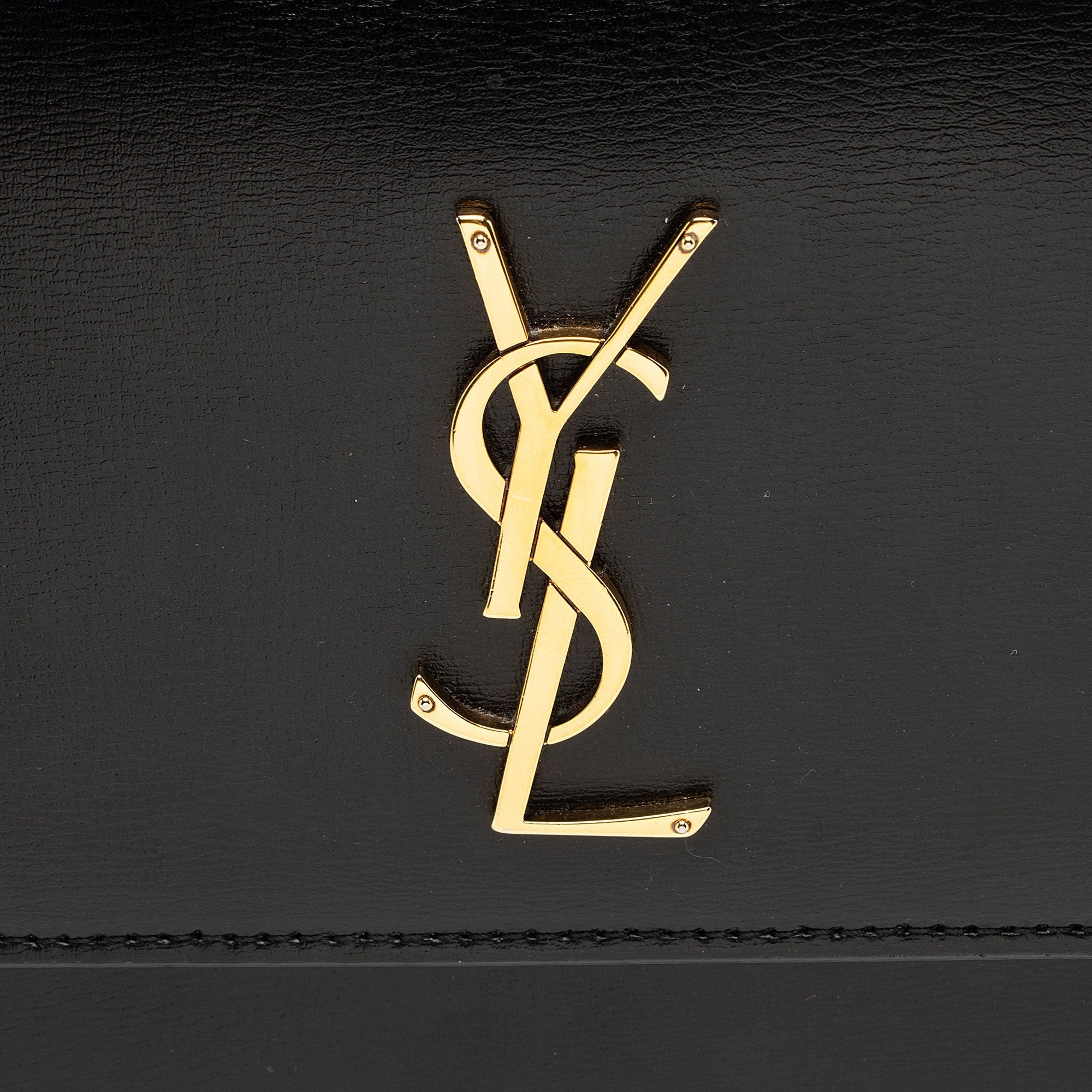 Saint Laurent Grained Calfskin Monogram Sunset Medium Shoulder Bag (SHF-8Ji2ue)