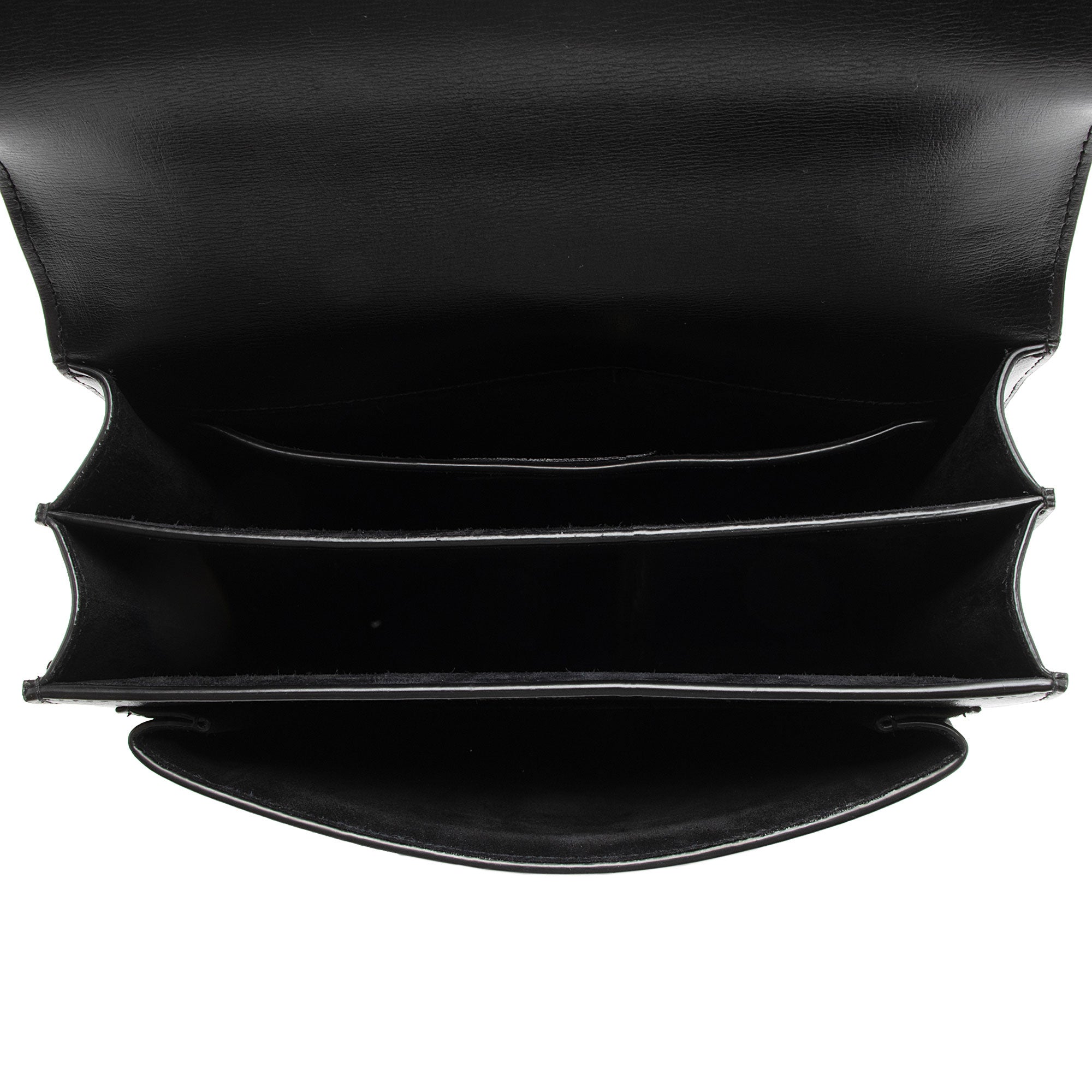 Saint Laurent Grained Calfskin Monogram Sunset Medium Shoulder Bag (SHF-8Ji2ue)