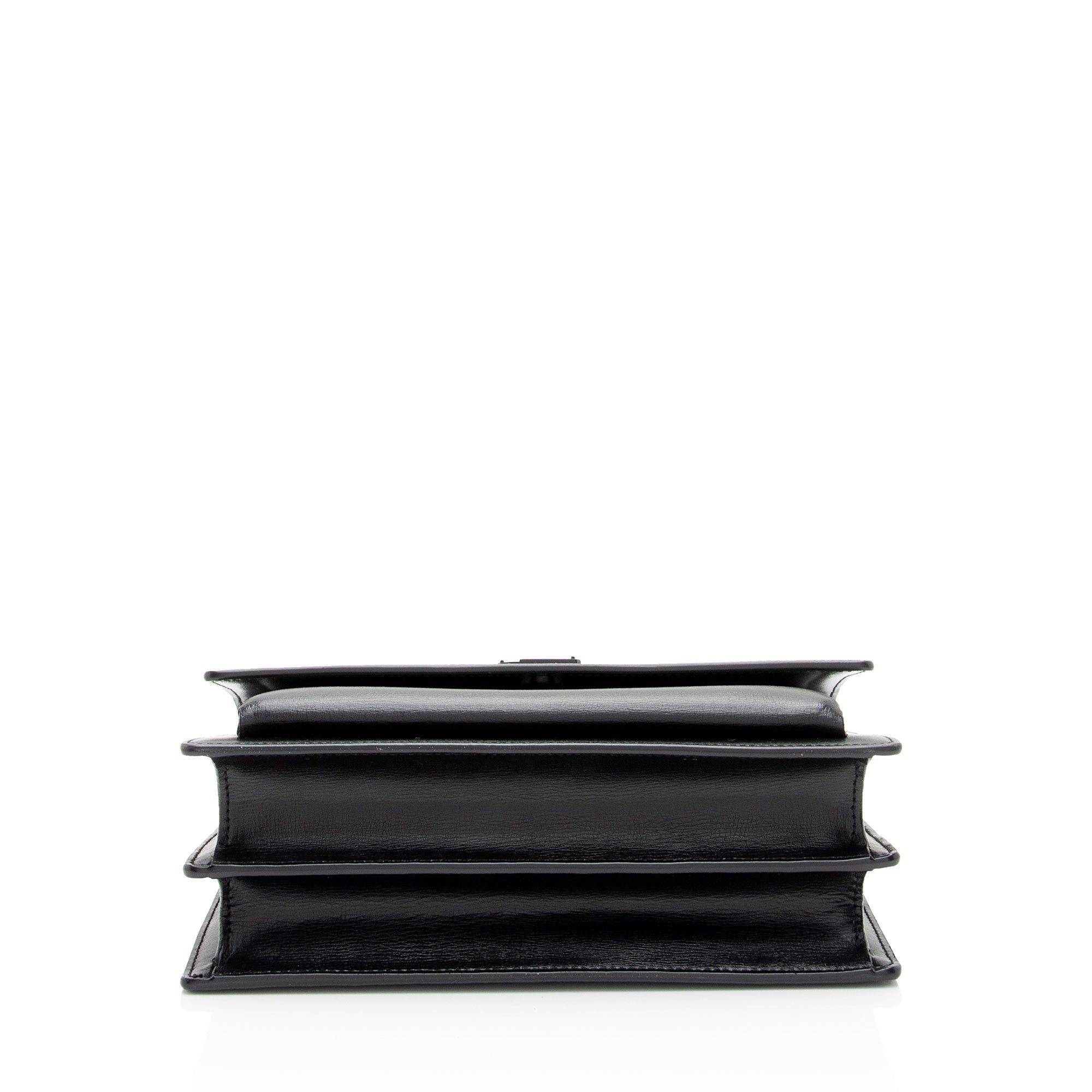 Saint Laurent Grained Calfskin Monogram Sunset Medium Shoulder Bag (SHF-OLGtVP)