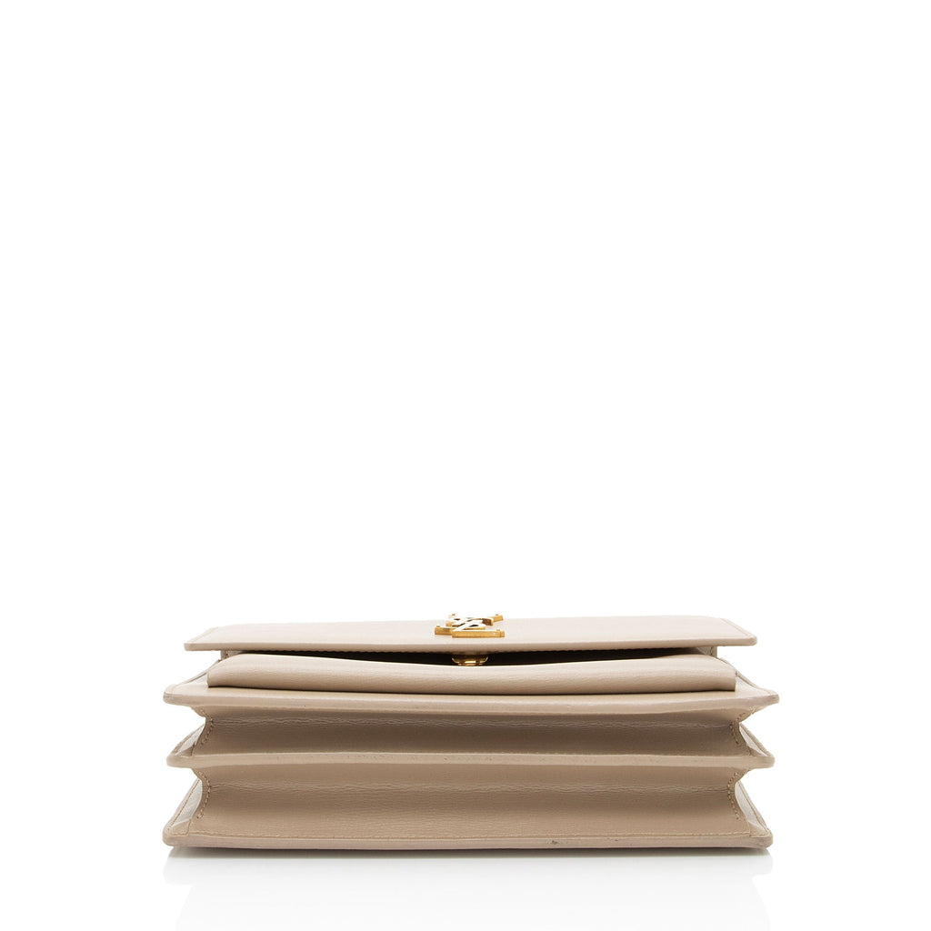 Saint Laurent Grained Calfskin Monogram Sunset Medium Shoulder Bag
