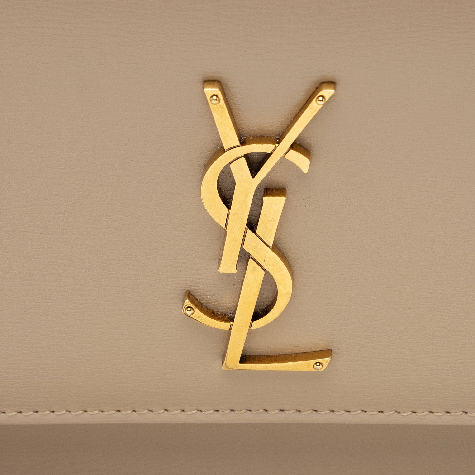 Saint Laurent Grained Calfskin Monogram Sunset Medium Shoulder Bag
