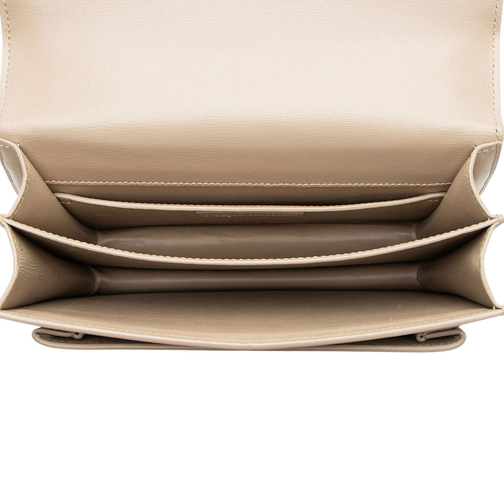 Saint Laurent Grained Calfskin Monogram Sunset Medium Shoulder Bag