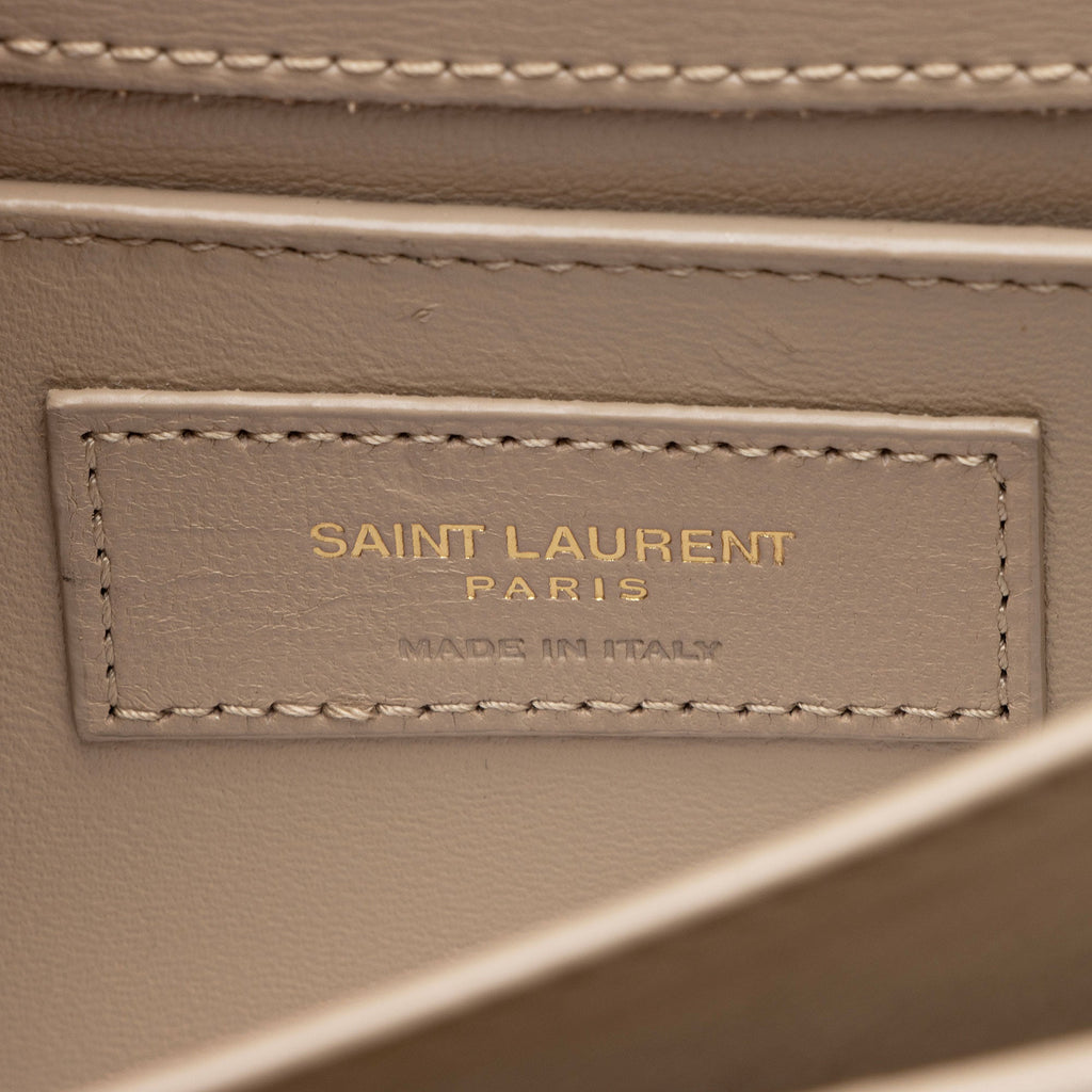 Saint Laurent Grained Calfskin Monogram Sunset Medium Shoulder Bag