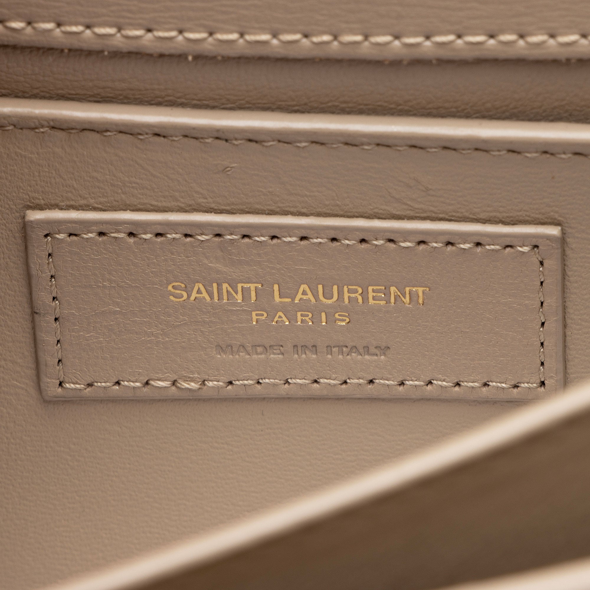 Saint Laurent Grained Calfskin Monogram Sunset Medium Shoulder Bag