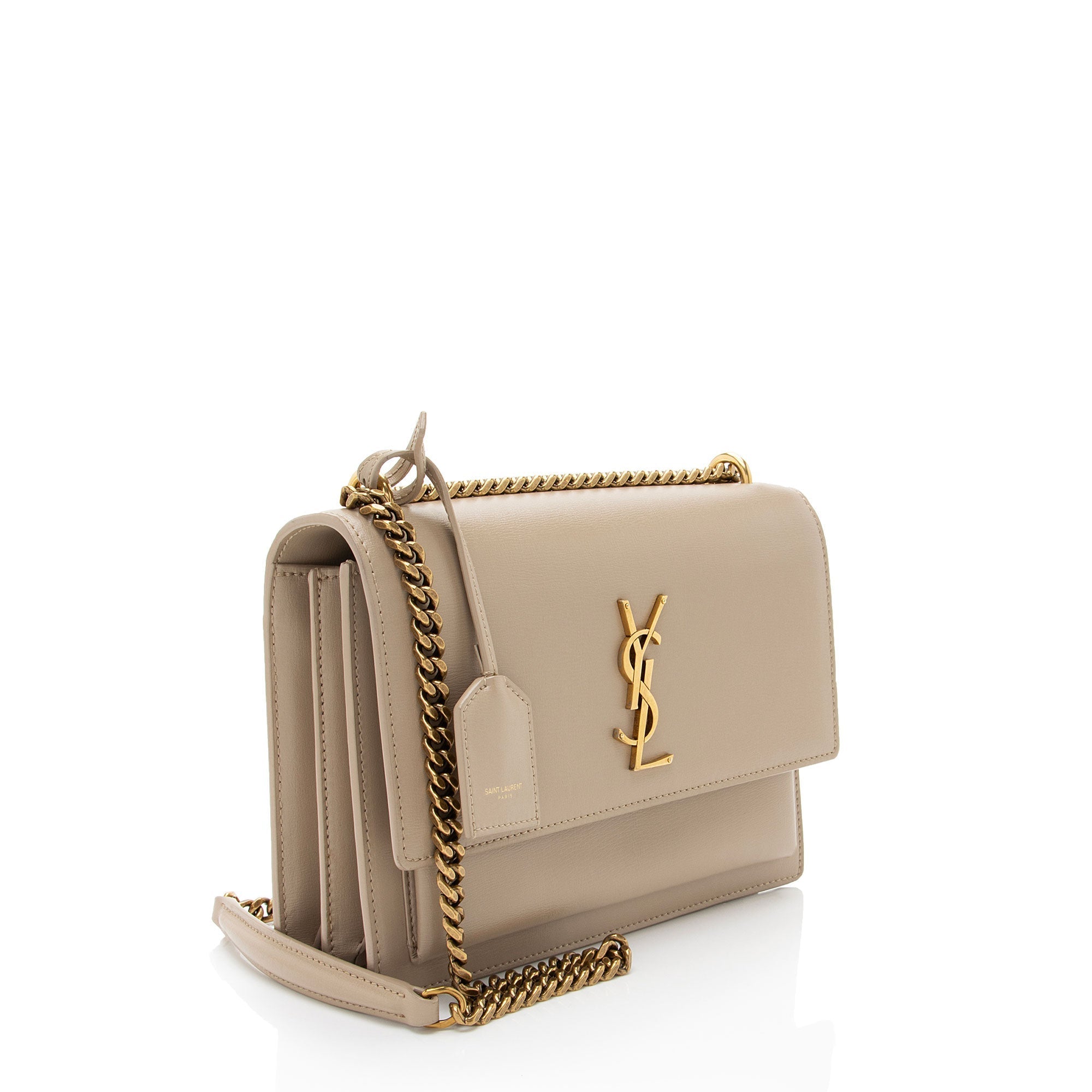 Saint Laurent Grained Calfskin Monogram Sunset Medium Shoulder Bag