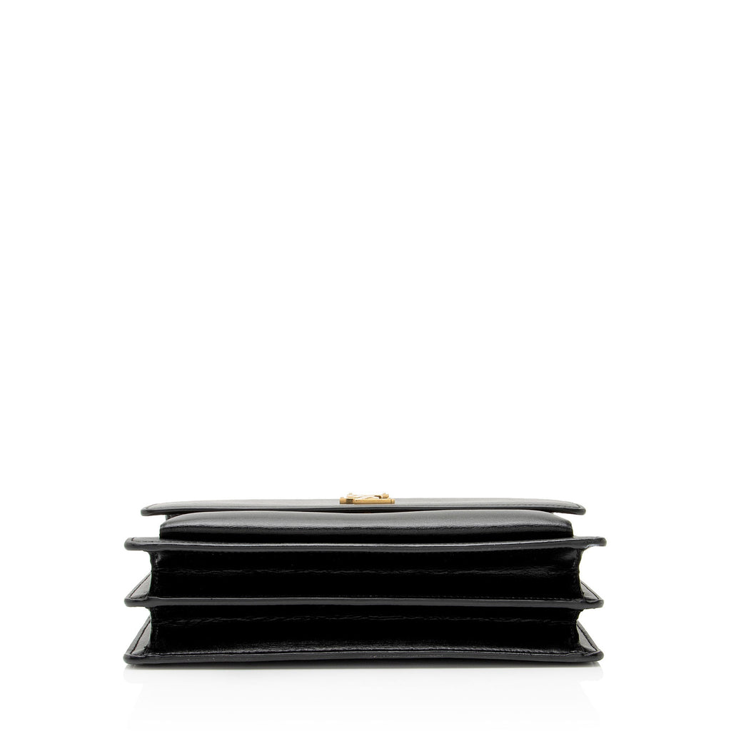 Saint Laurent Grained Calfskin Monogram Sunset Medium Shoulder Bag
