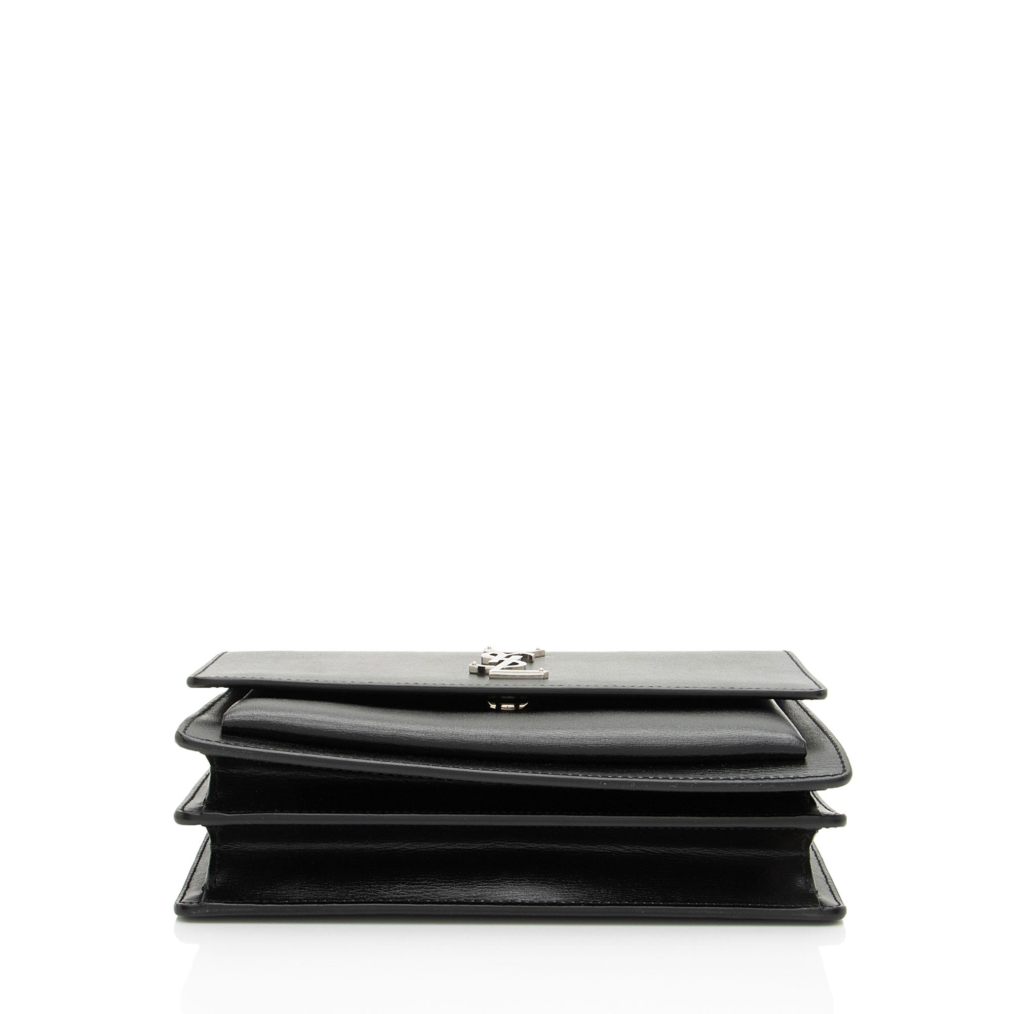Saint Laurent Grained Calfskin Monogram Sunset Medium Shoulder Bag
