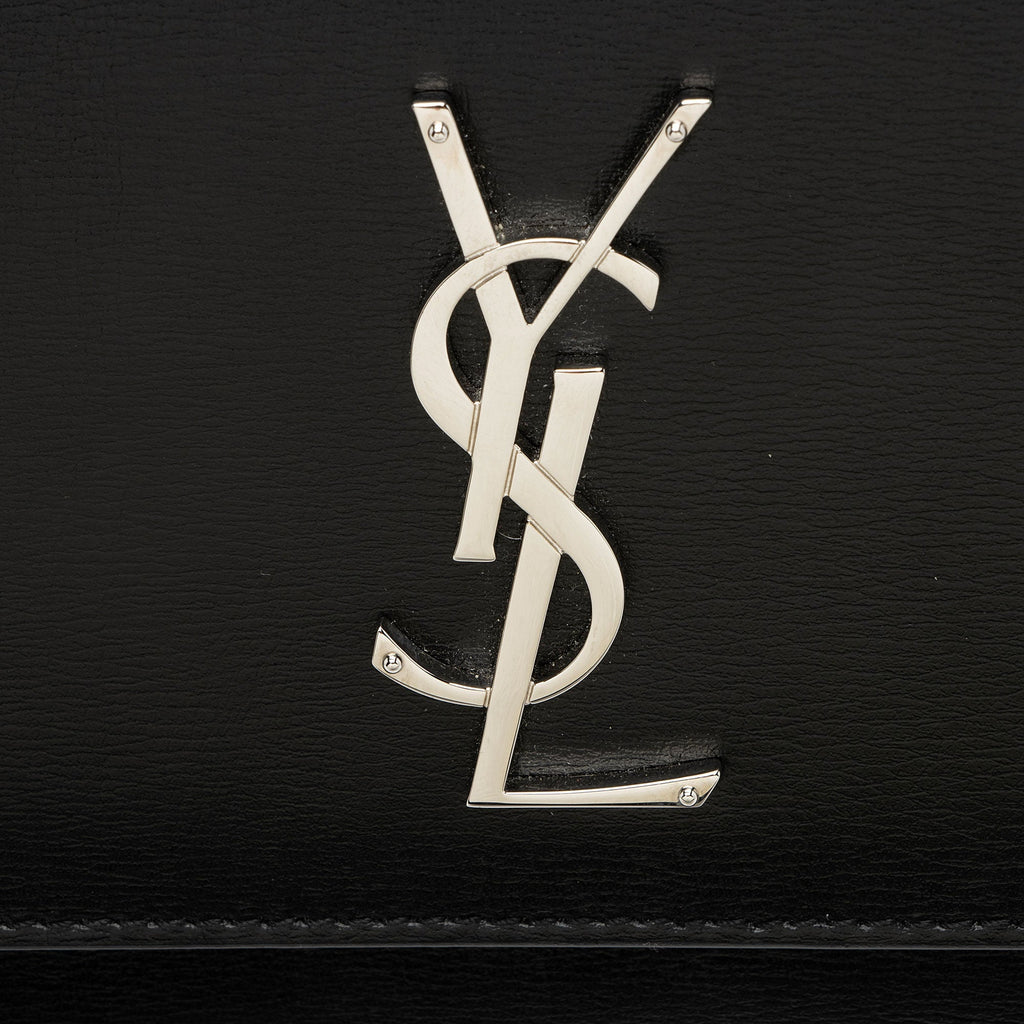 Saint Laurent Grained Calfskin Monogram Sunset Medium Shoulder Bag