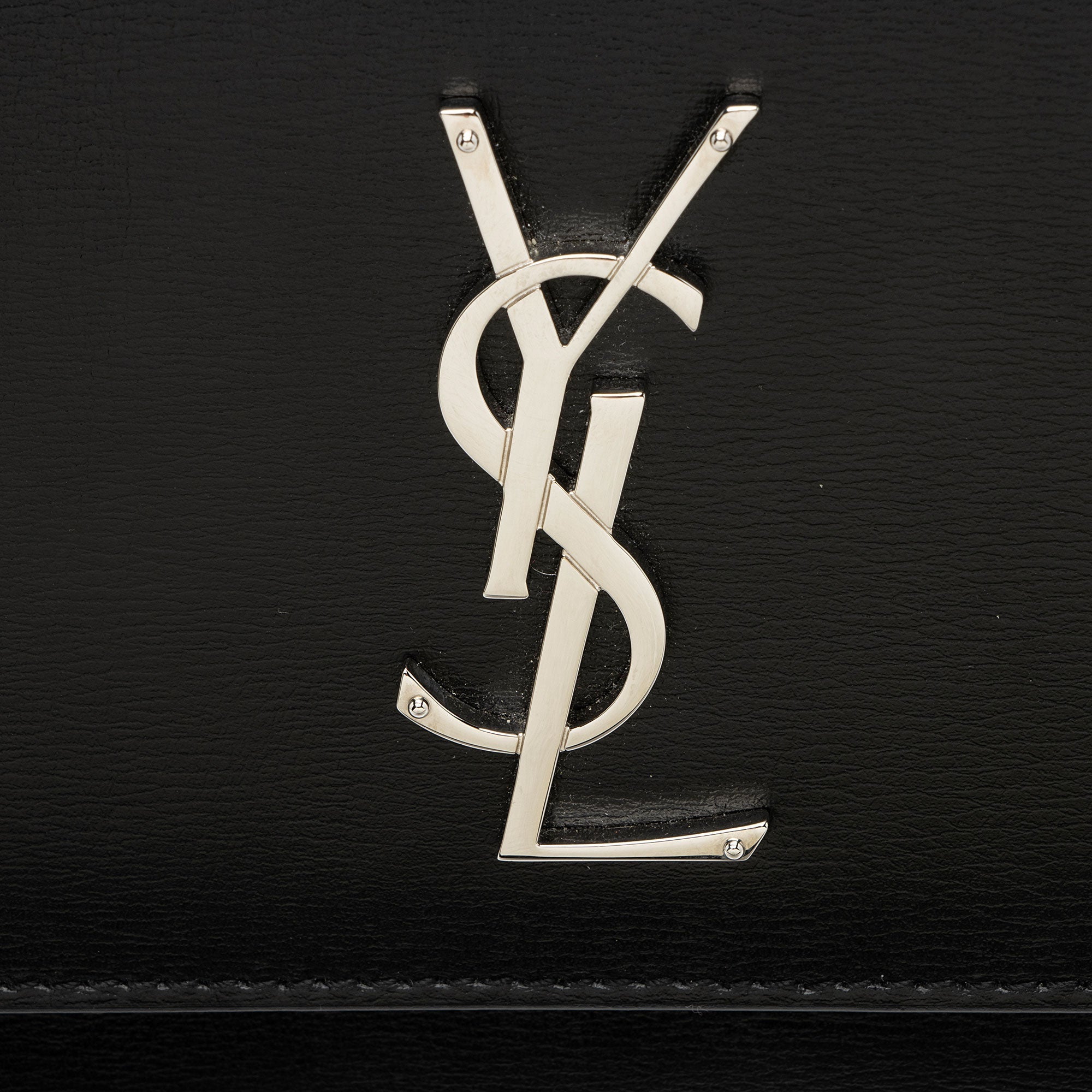 Saint Laurent Grained Calfskin Monogram Sunset Medium Shoulder Bag