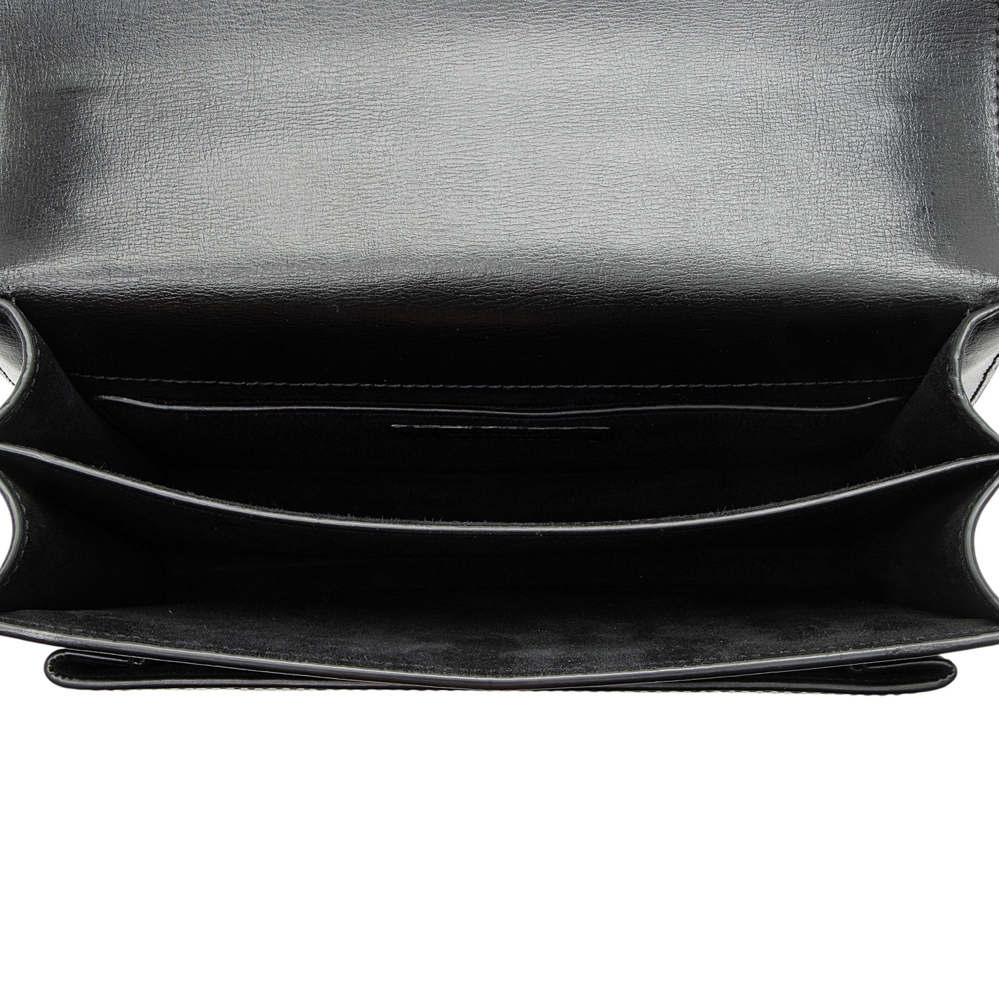 Saint Laurent Grained Calfskin Monogram Sunset Medium Shoulder Bag