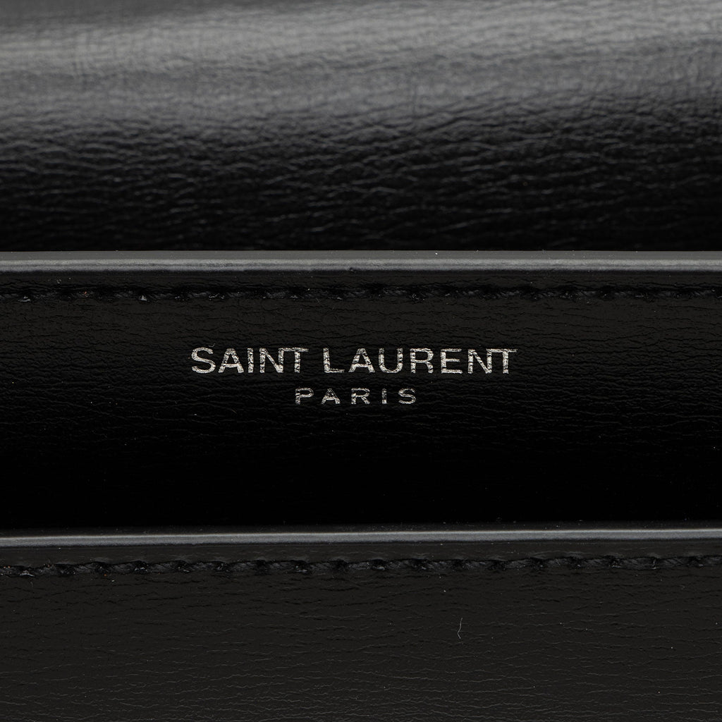 Saint Laurent Grained Calfskin Monogram Sunset Medium Shoulder Bag