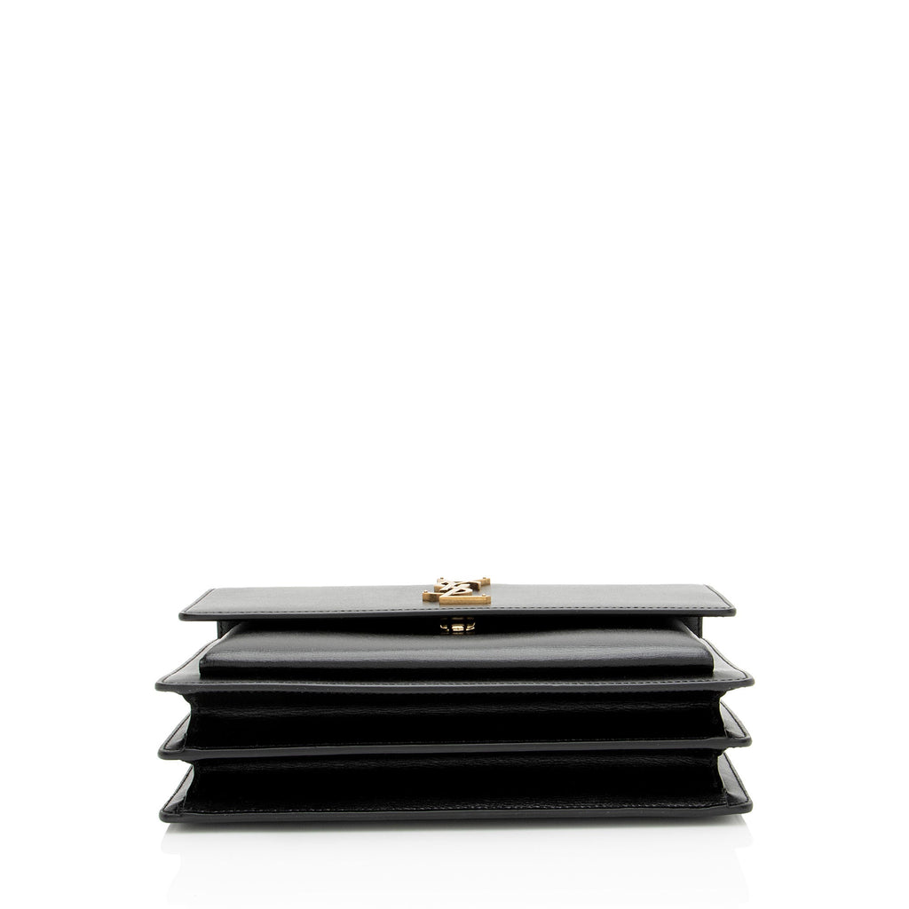Saint Laurent Grained Calfskin Monogram Sunset Medium Shoulder Bag