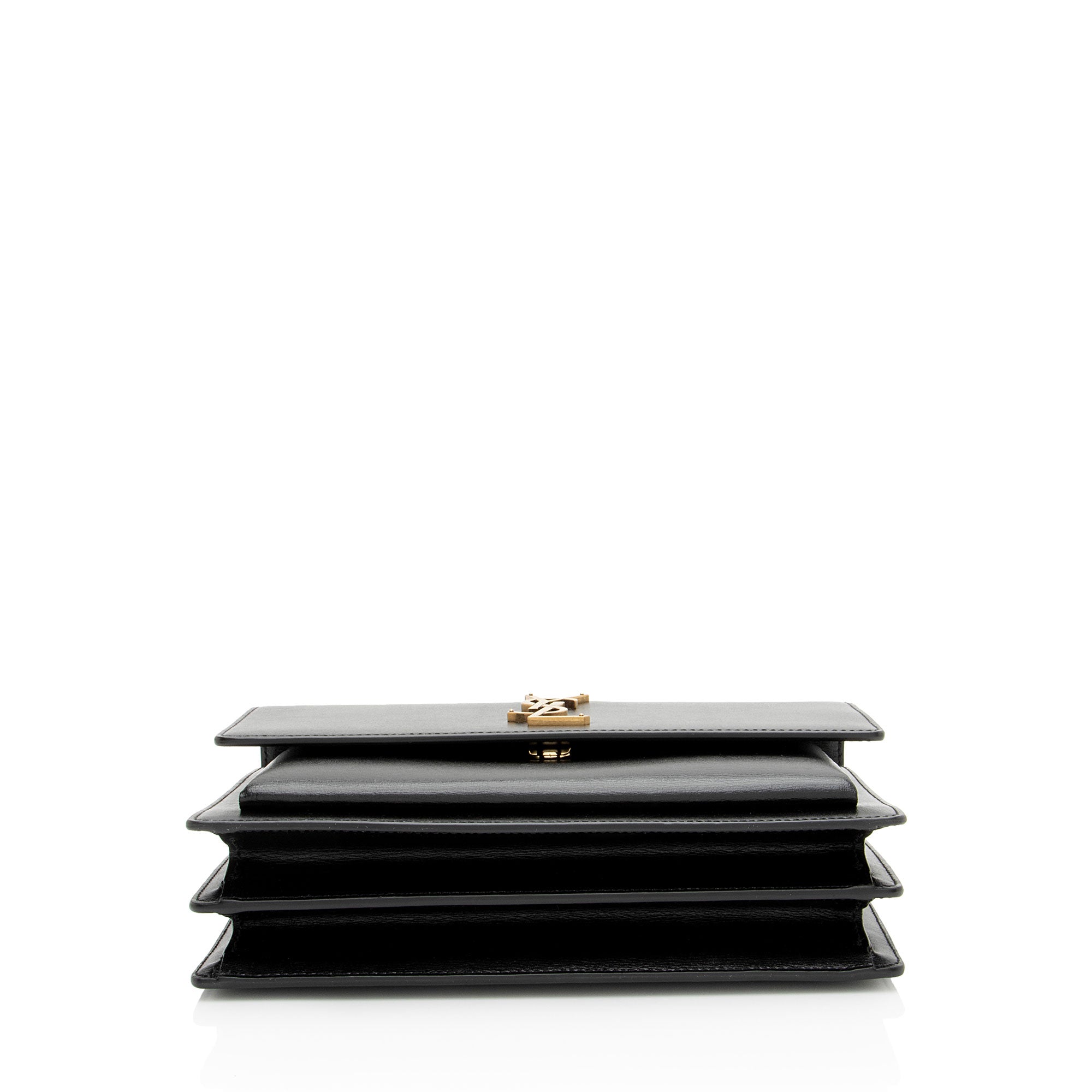 Saint Laurent Grained Calfskin Monogram Sunset Medium Shoulder Bag