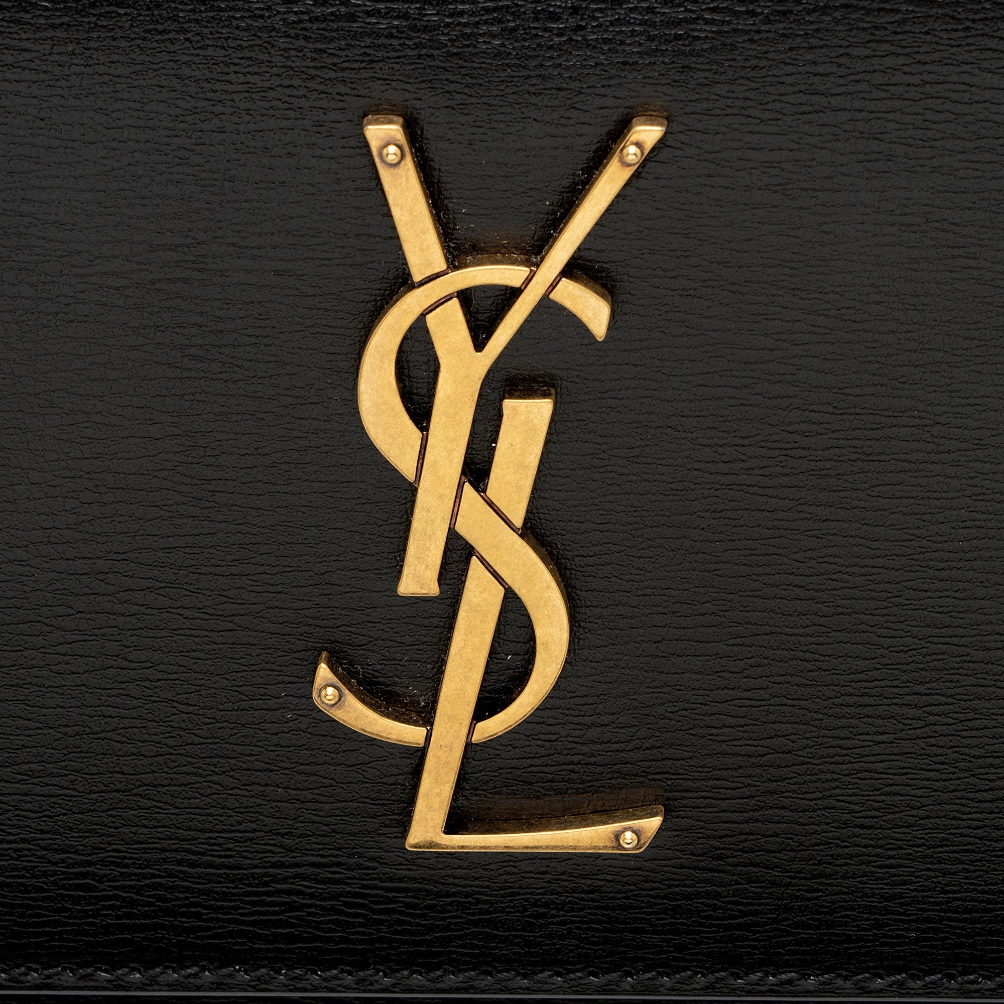 Saint Laurent Grained Calfskin Monogram Sunset Medium Shoulder Bag