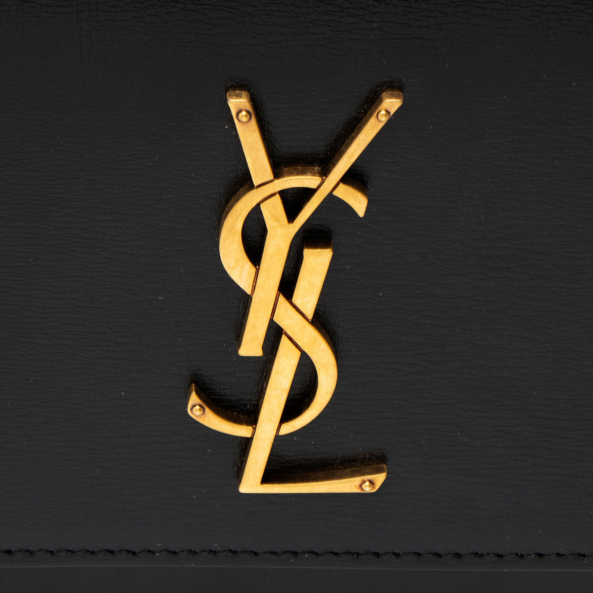 Saint Laurent Grained Calfskin Monogram Sunset Medium Shoulder Bag