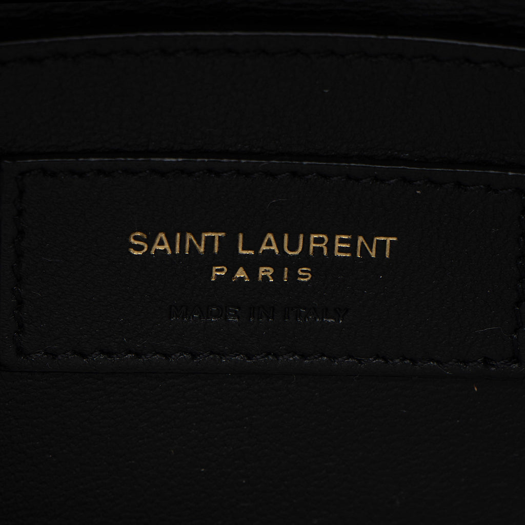 Saint Laurent Grained Calfskin Monogram Sunset Medium Shoulder Bag