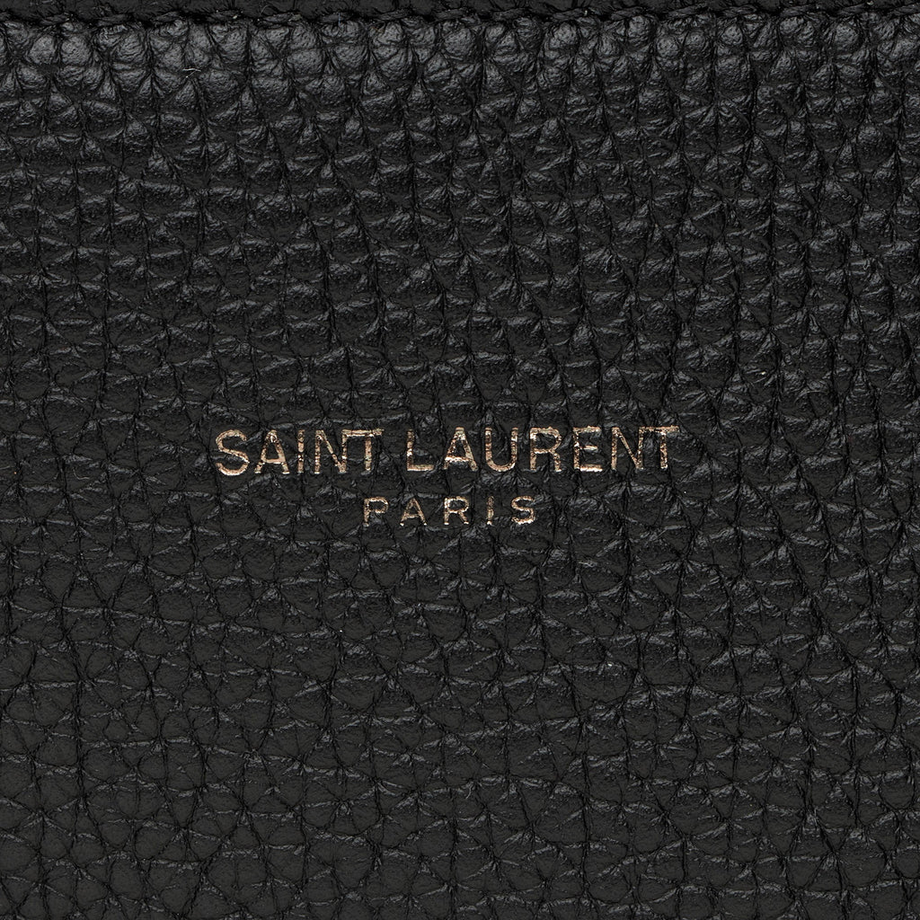 Saint Laurent Grained Calfskin Thin Sac De Jour Large Tote