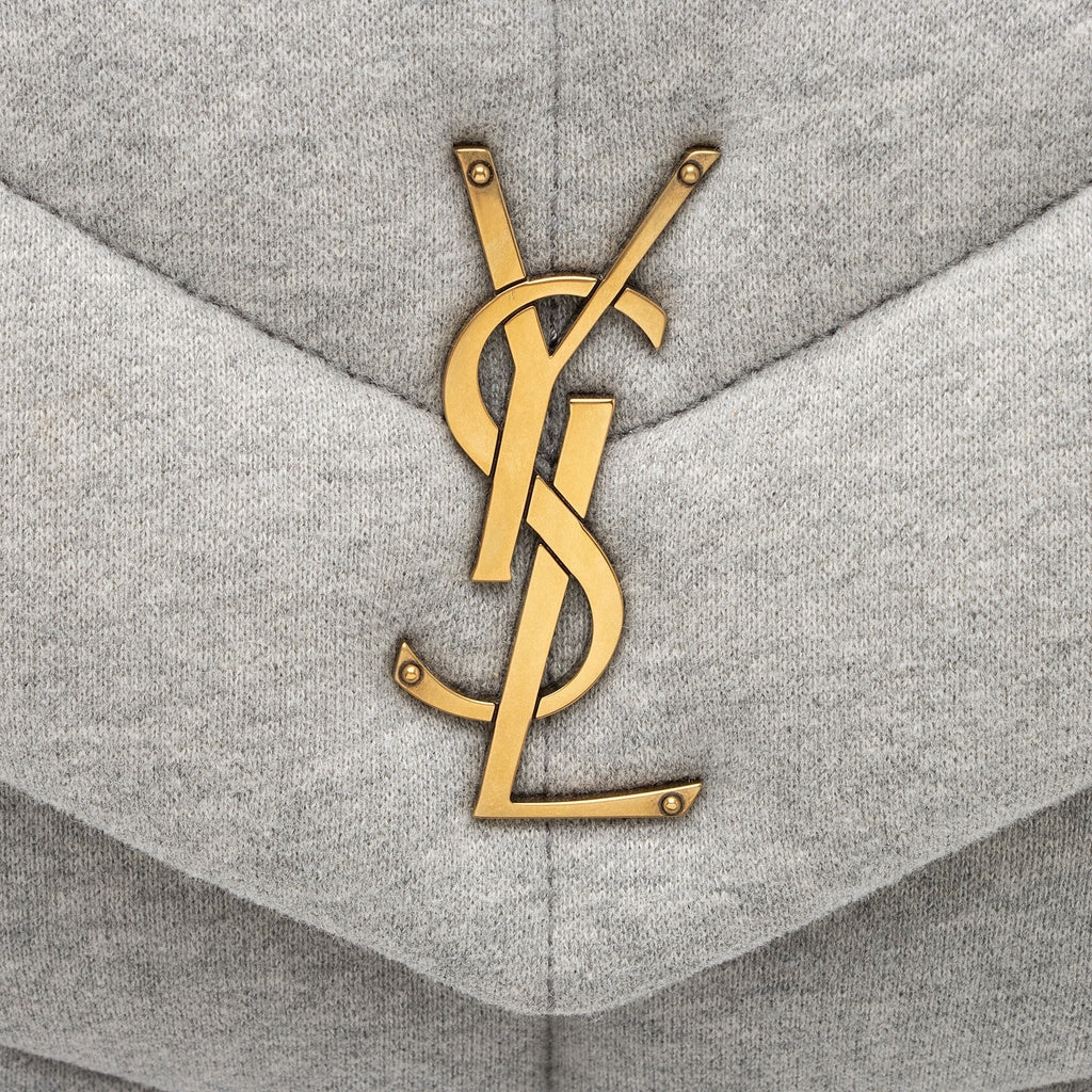 Saint Laurent Jersey Monogram Puffer LouLou Chain Small Shoulder Bag