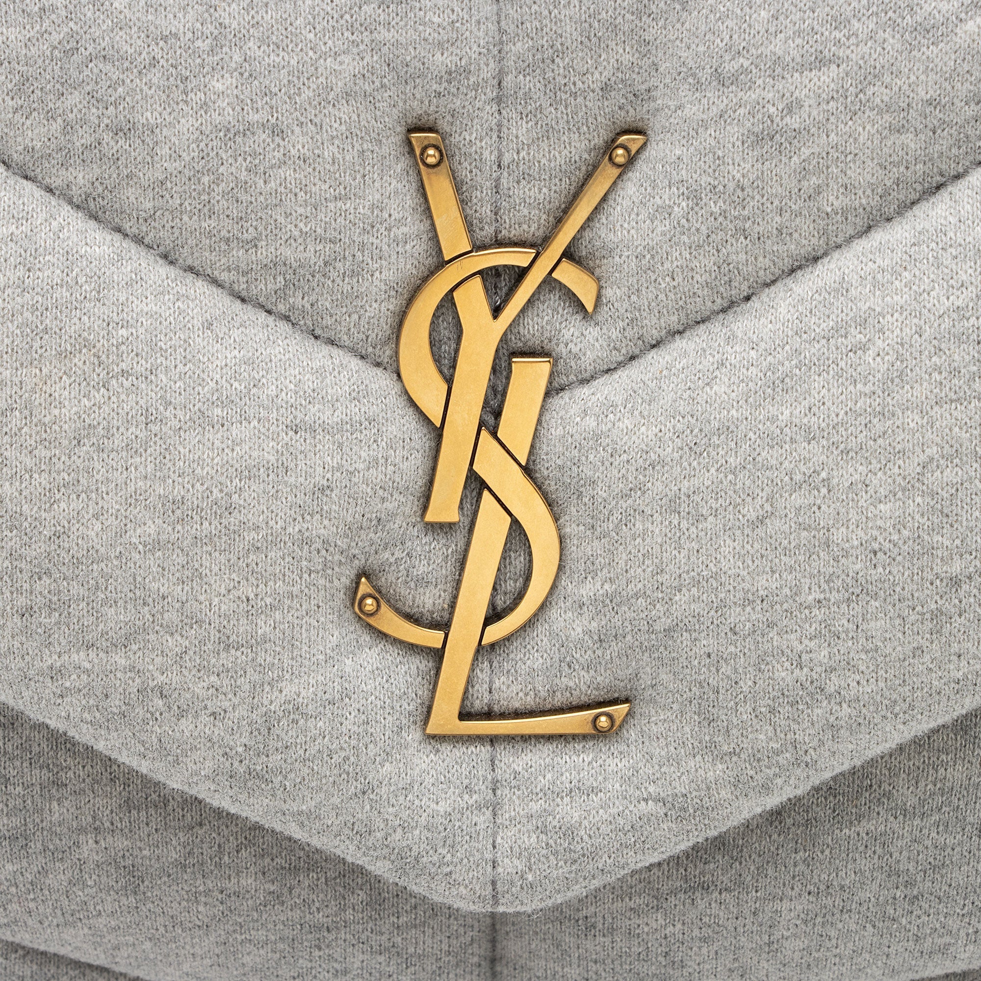 Saint Laurent Jersey Monogram Puffer LouLou Chain Small Shoulder Bag