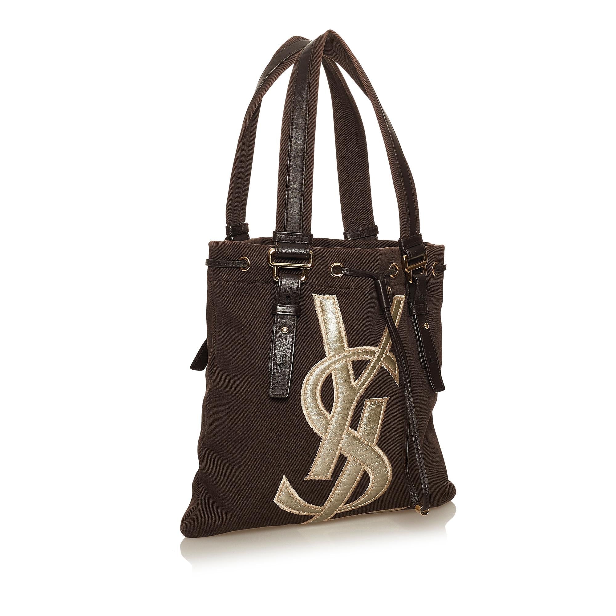 Saint Laurent Kahala Canvas Tote Bag (SHG-29534)