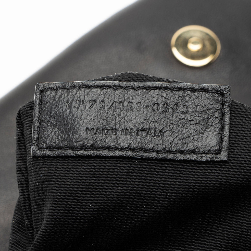 Saint Laurent Lambskin Monogram Calypso Small Shoulder Bag