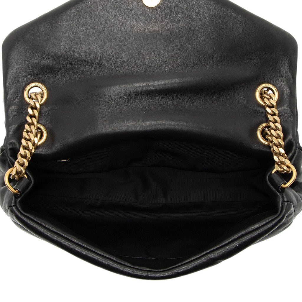 Saint Laurent Lambskin Monogram Calypso Small Shoulder Bag