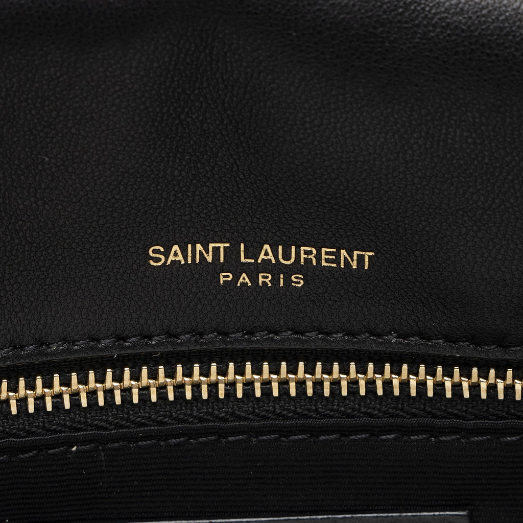 Saint Laurent Lambskin Monogram Calypso Small Shoulder Bag