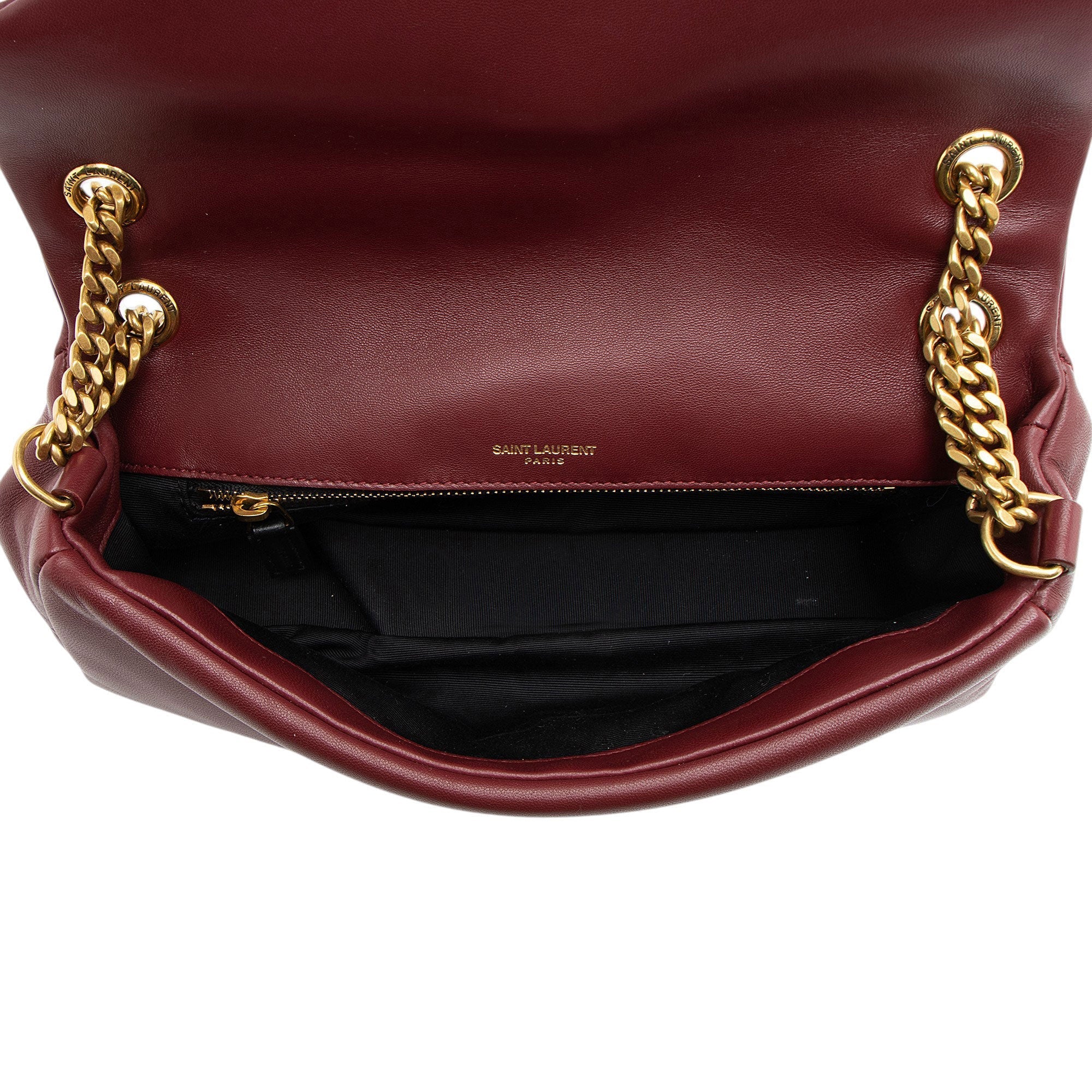 Saint Laurent Lambskin Monogram Calypso Small Shoulder Bag