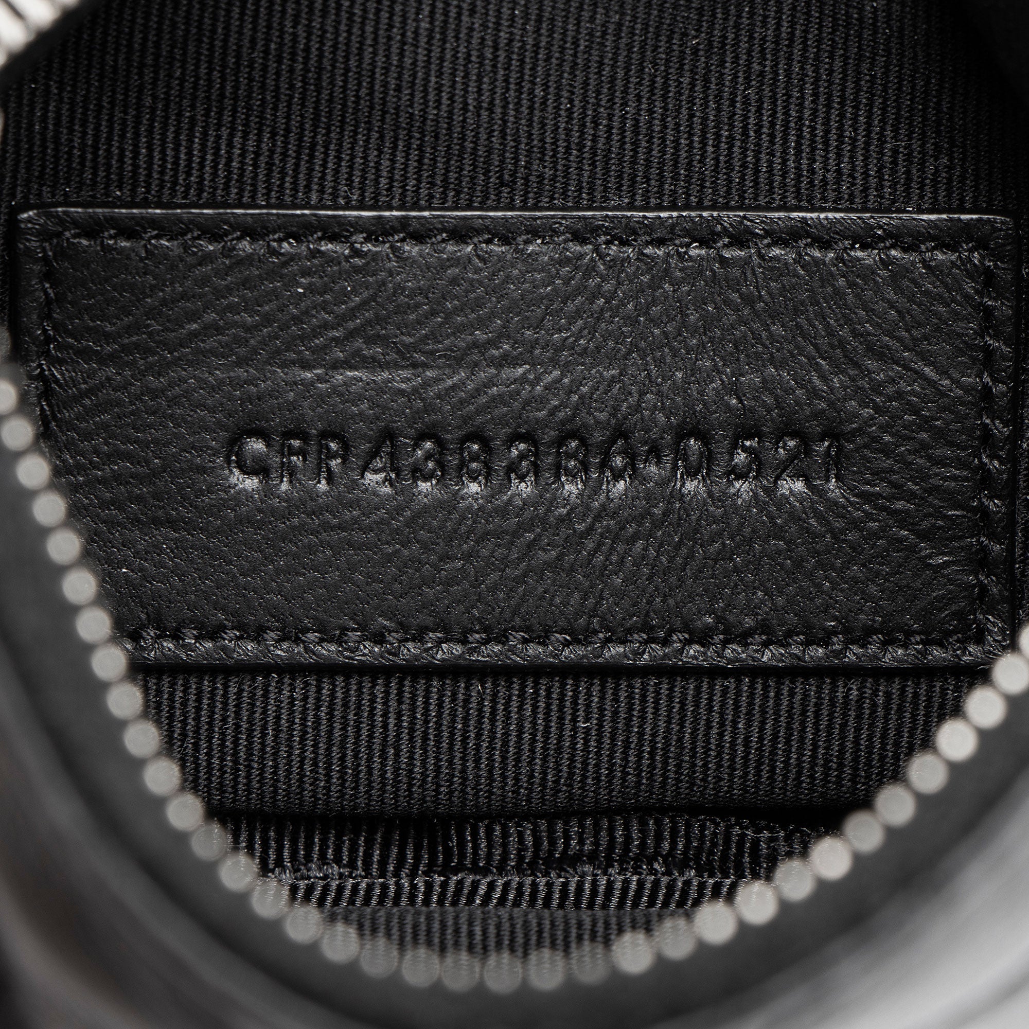 Saint Laurent Lambskin Monogram Cassandre Key Pouch