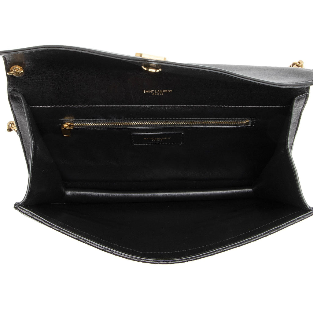 Saint Laurent Lambskin Monogram Gaby Chain Envelope Bag (SHF-23054)
