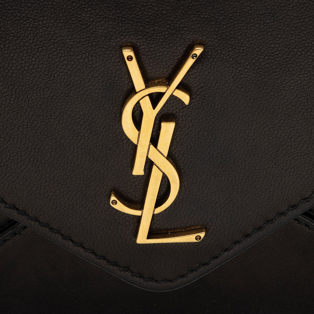 Saint Laurent Lambskin Monogram Gaby Chain Envelope Bag (SHF-KQUxzQ)