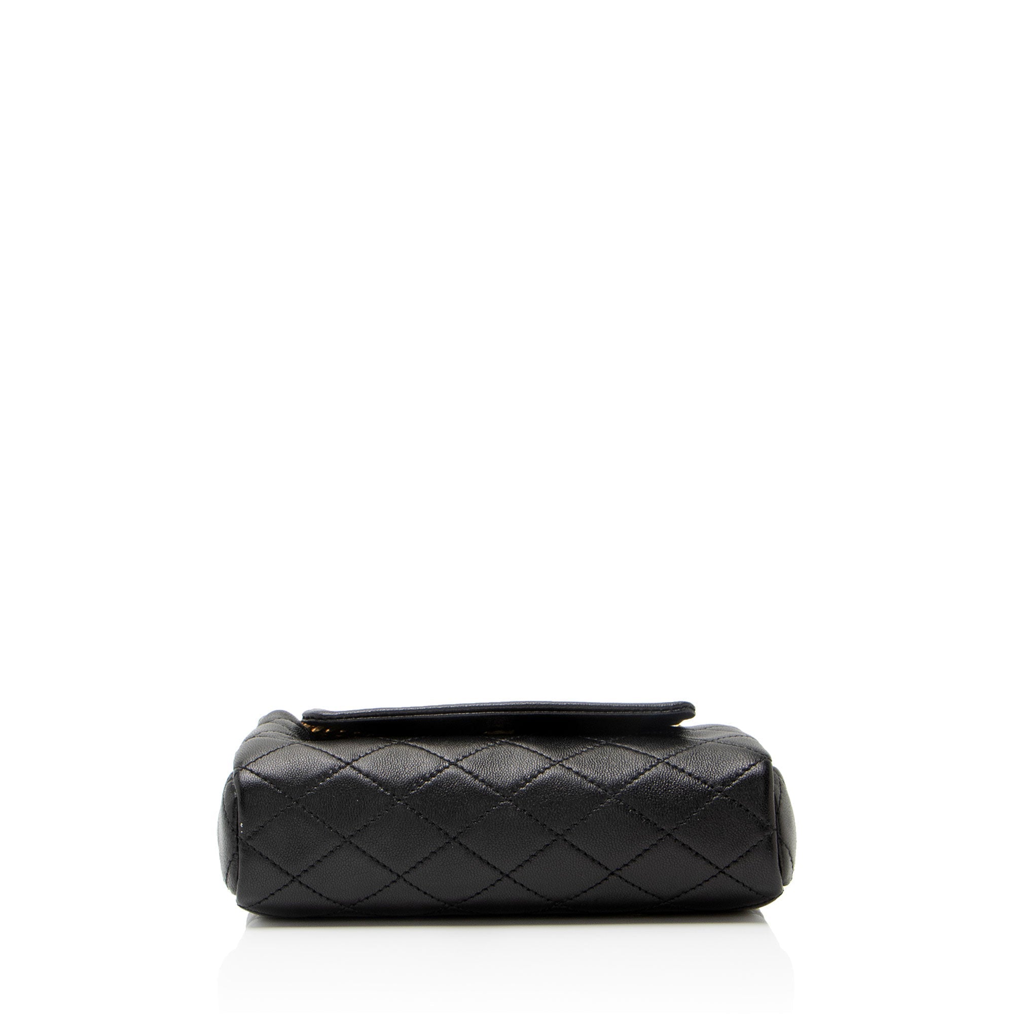 Saint Laurent Lambskin Monogram Nolita Mini Flap Bag