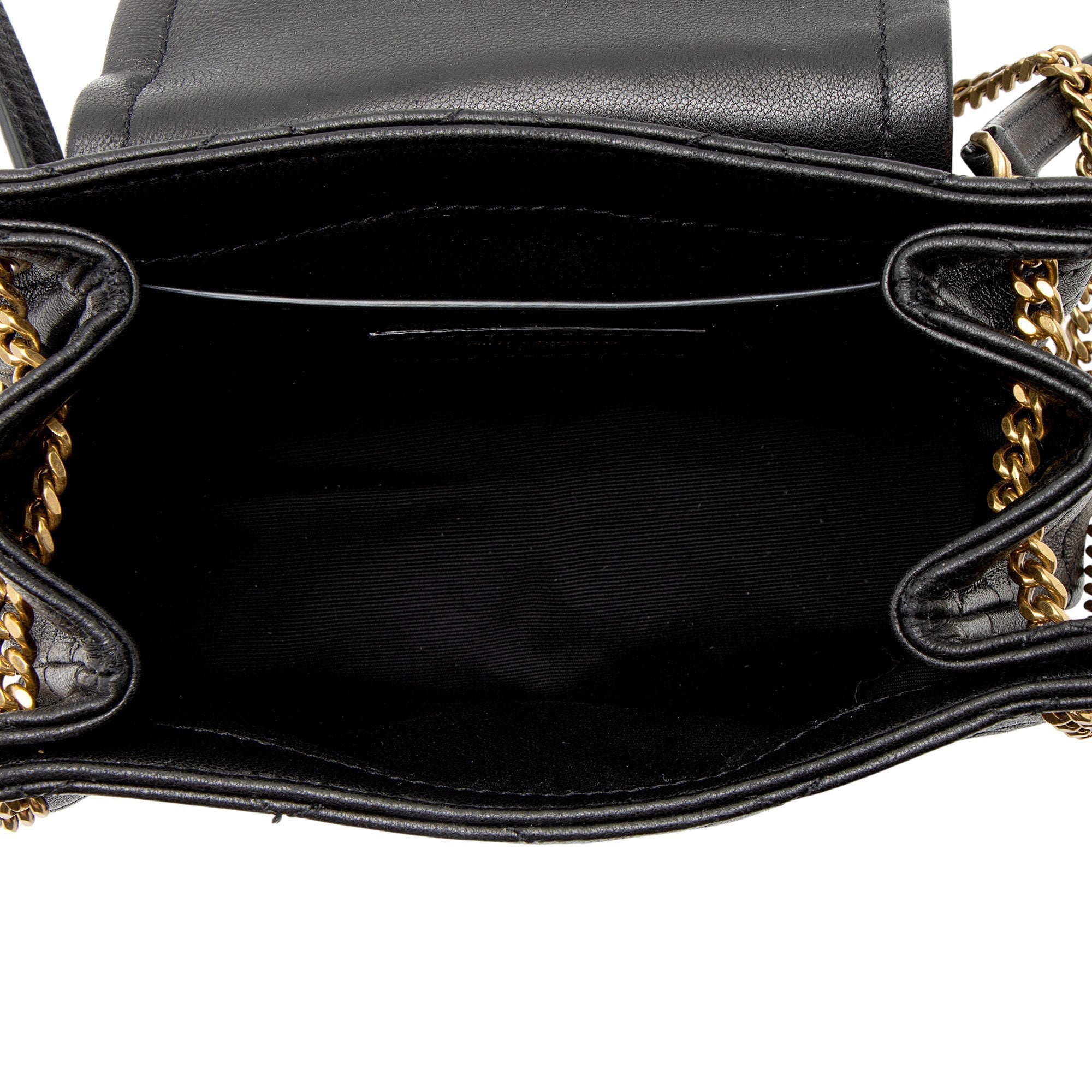 Saint Laurent Lambskin Monogram Nolita Mini Flap Bag