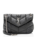 Saint Laurent Lambskin Monogram Puffer LouLou Medium Shoulder Bag (SHF-RIYiYF)