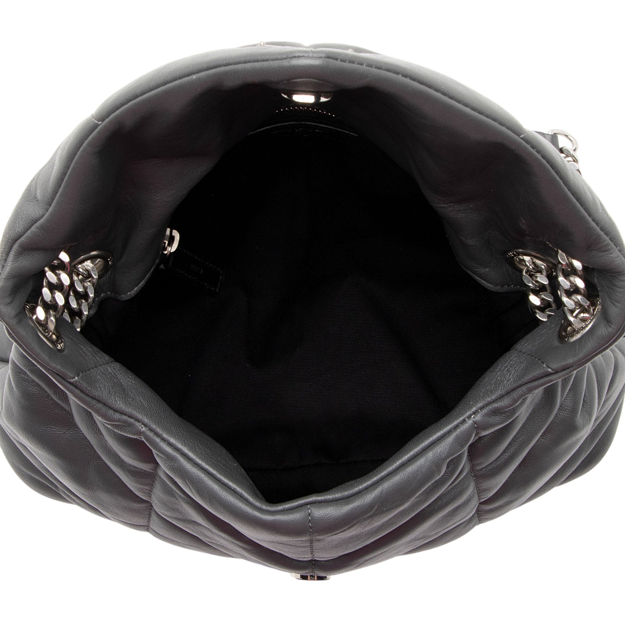 Saint Laurent Lambskin Monogram Puffer LouLou Medium Shoulder Bag (SHF-RIYiYF)